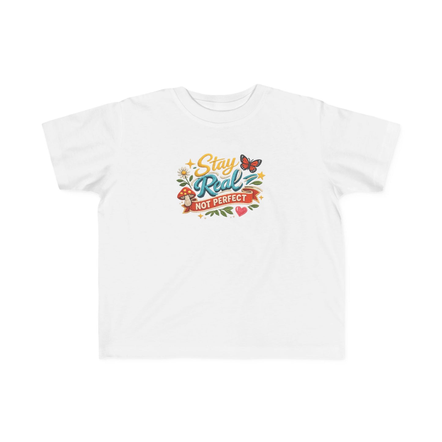 Dream Big Babe Toddler Tee | Retro Floral Butterfly Graphic