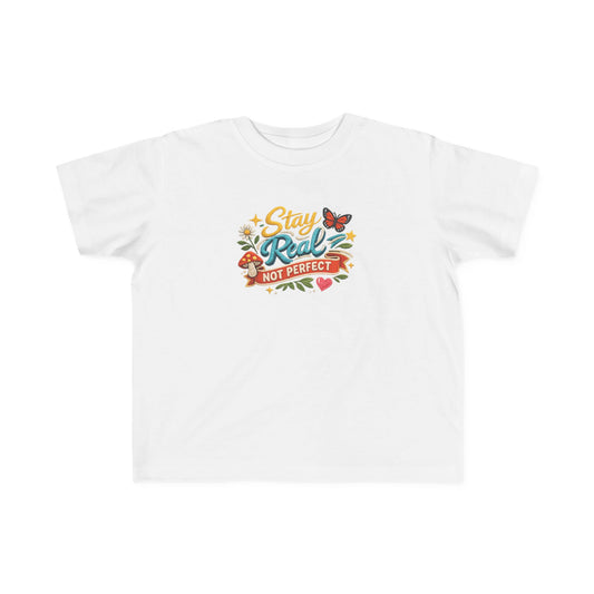 Dream Big Babe Toddler Tee | Retro Floral Butterfly Graphic