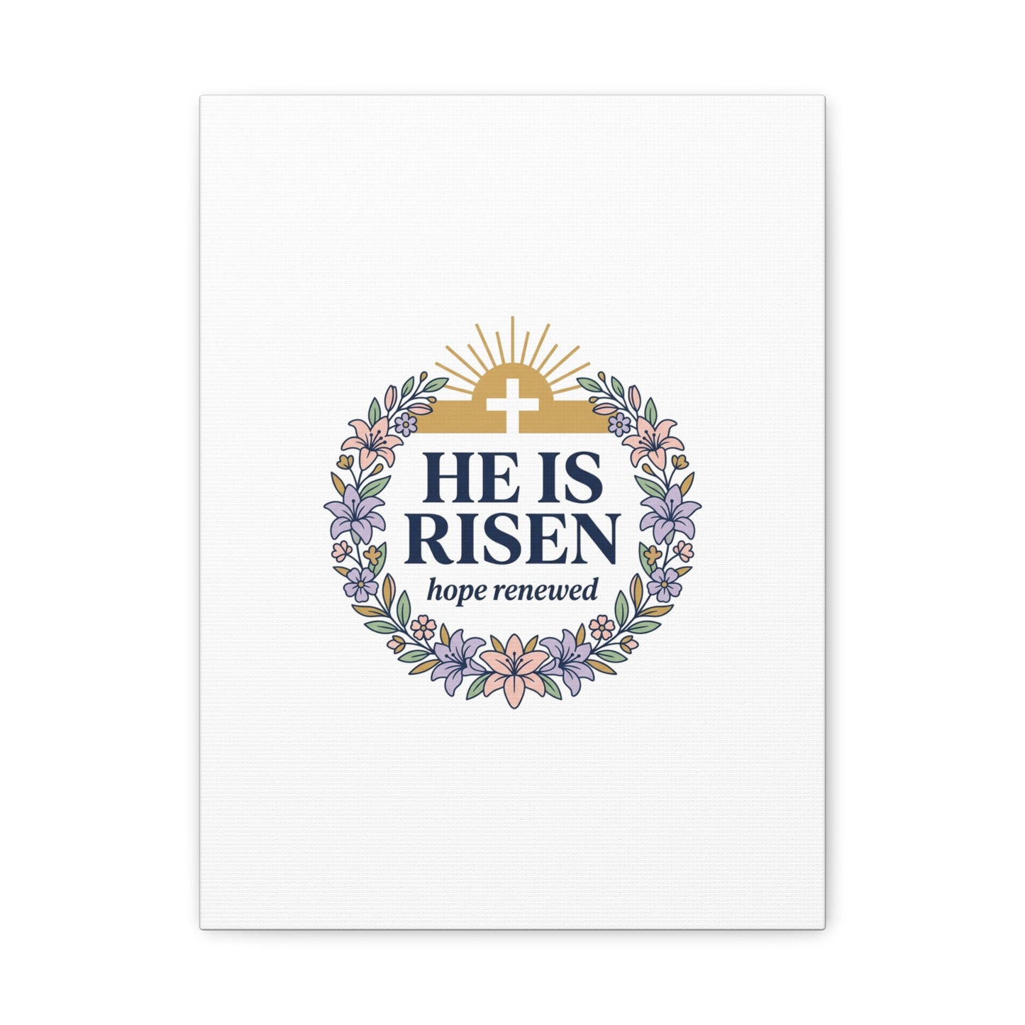 He Is Risen Canvas | Christian Easter Wall Art, Resurrection Scripture
