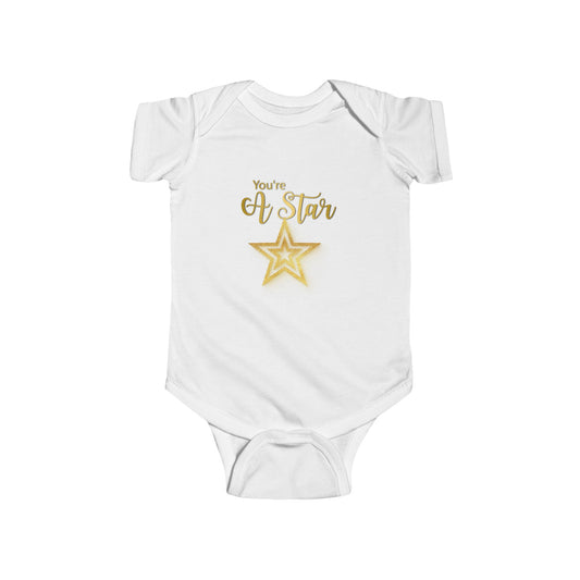 'You're a Star' Gold Baby Onesie — Infant Bodysuit