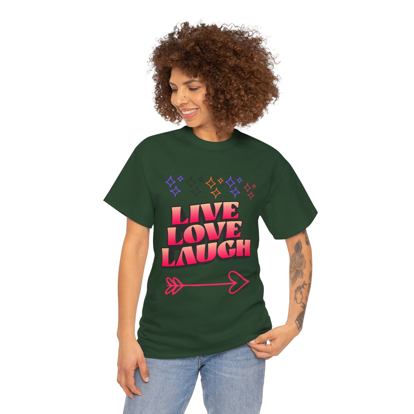 Live Love Laugh Women's Tee — Inspirational Graphic T-Shirt