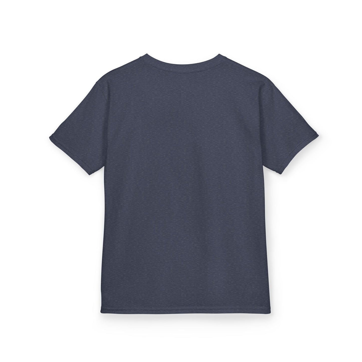 Kids Tee — Minimal "Always Be Curious" Rainbow Text
