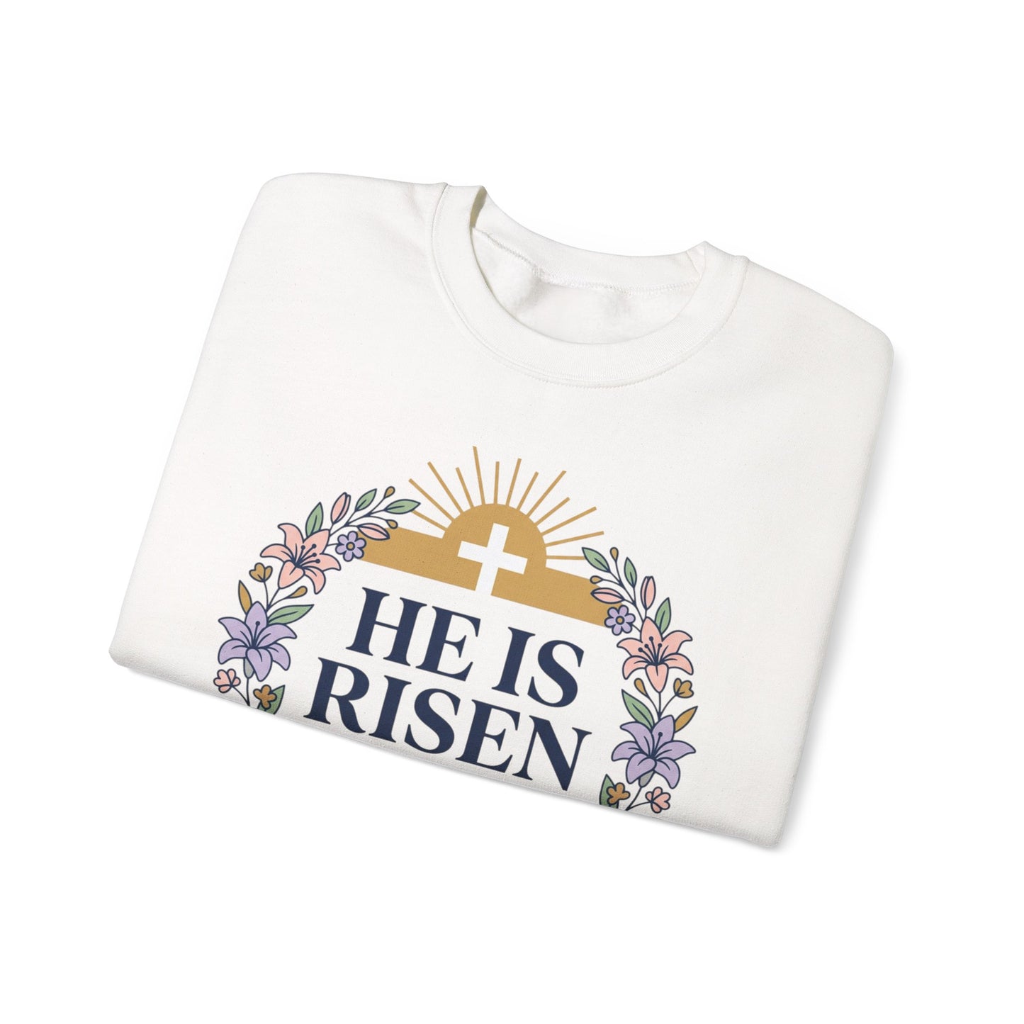He Is Risen wreath sweatshirt | Christian Easter sweatshirt, resurrection shirt