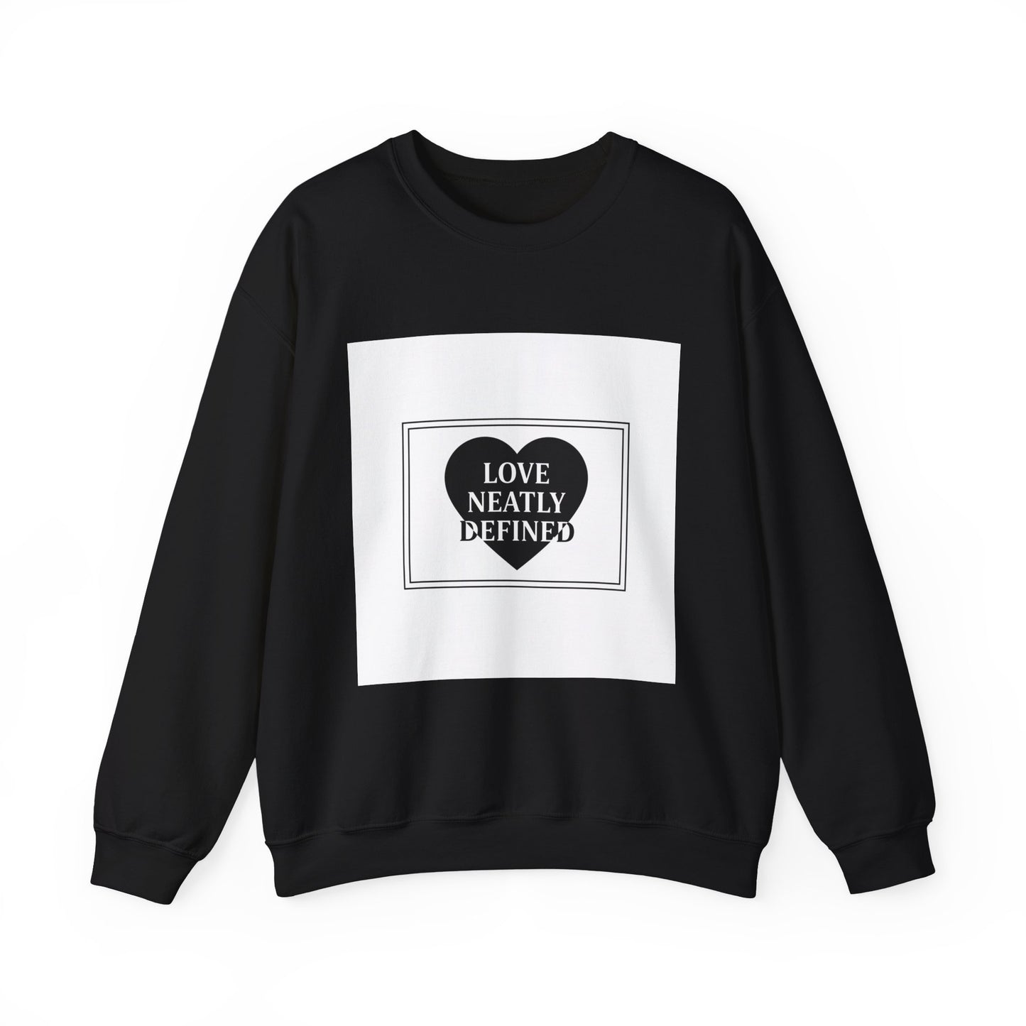 Love Neatly Defined Crewneck Sweatshirt | Editorial Black and White Love Print