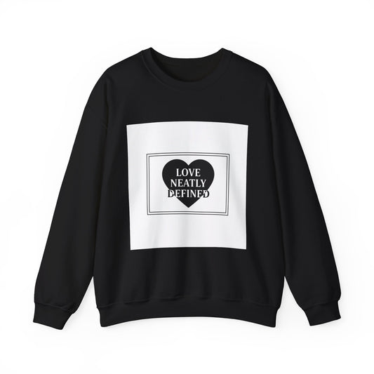 Love Neatly Defined Crewneck Sweatshirt | Editorial Black and White Love Print