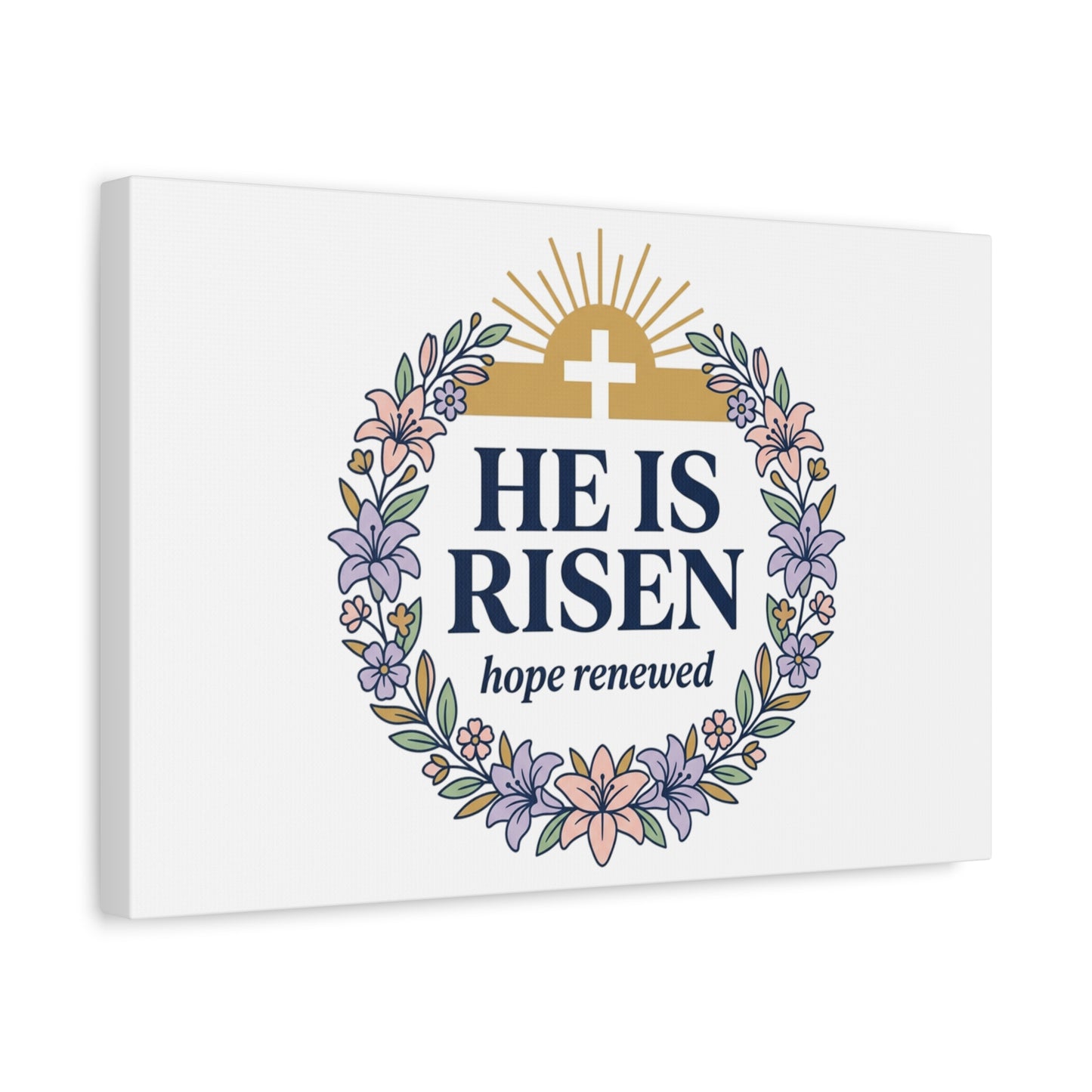He Is Risen Canvas | Christian Easter Wall Art, Resurrection Scripture