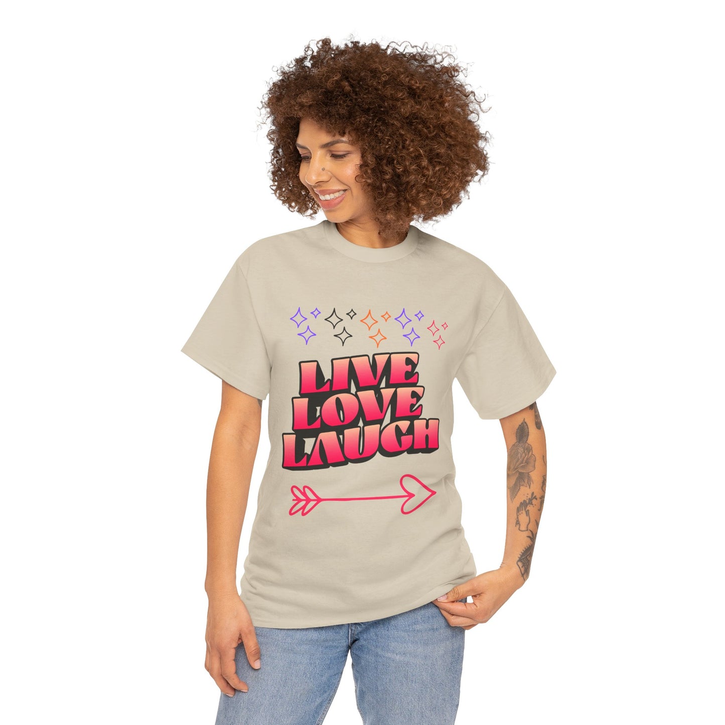 Live Love Laugh Women's Tee — Inspirational Graphic T-Shirt