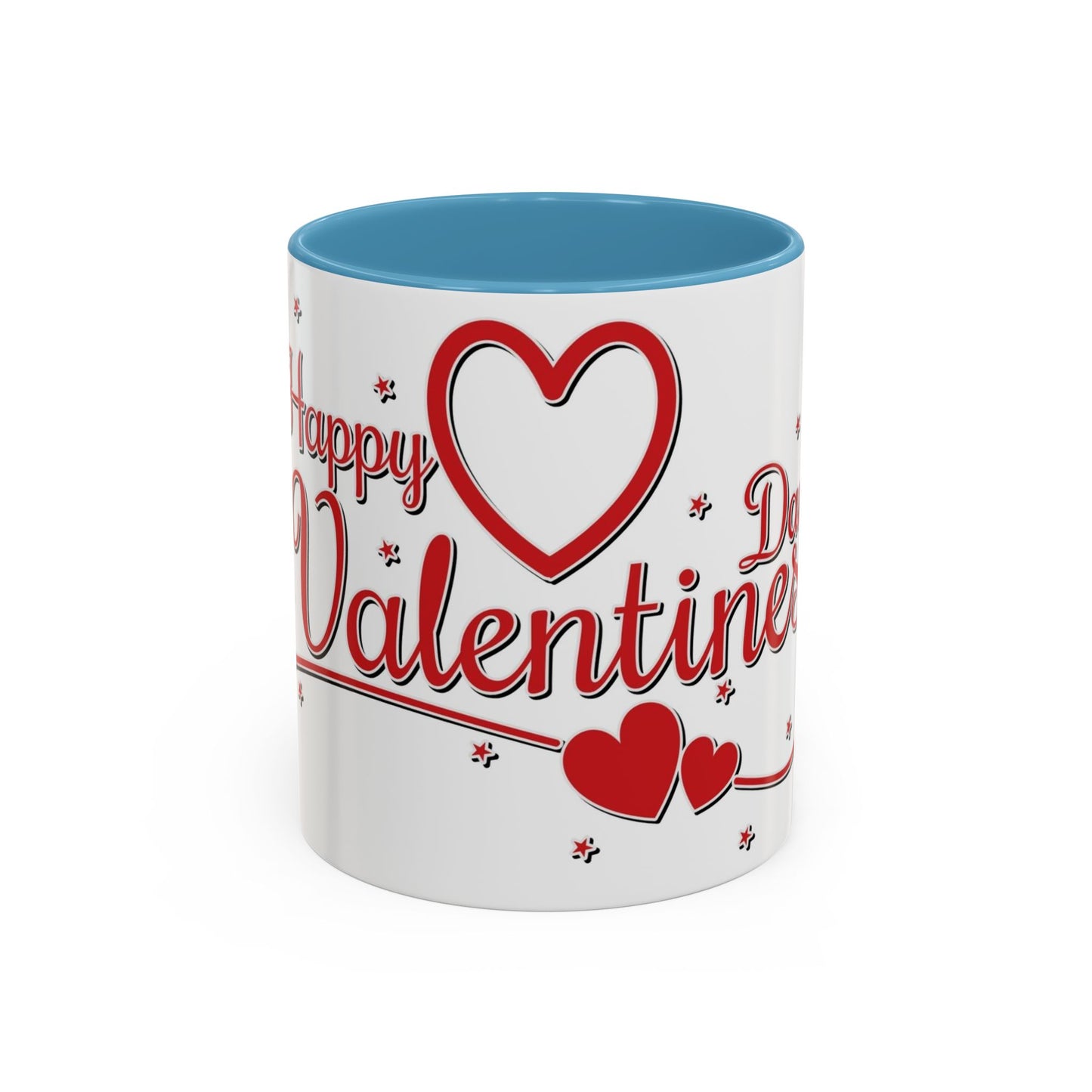 Happy Valentine's Day Heart Design Mug | Accent Coffee Mug 11oz/15oz