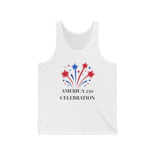 America 250 Celebration fireworks tank top | Patriotic 4th of July shirt