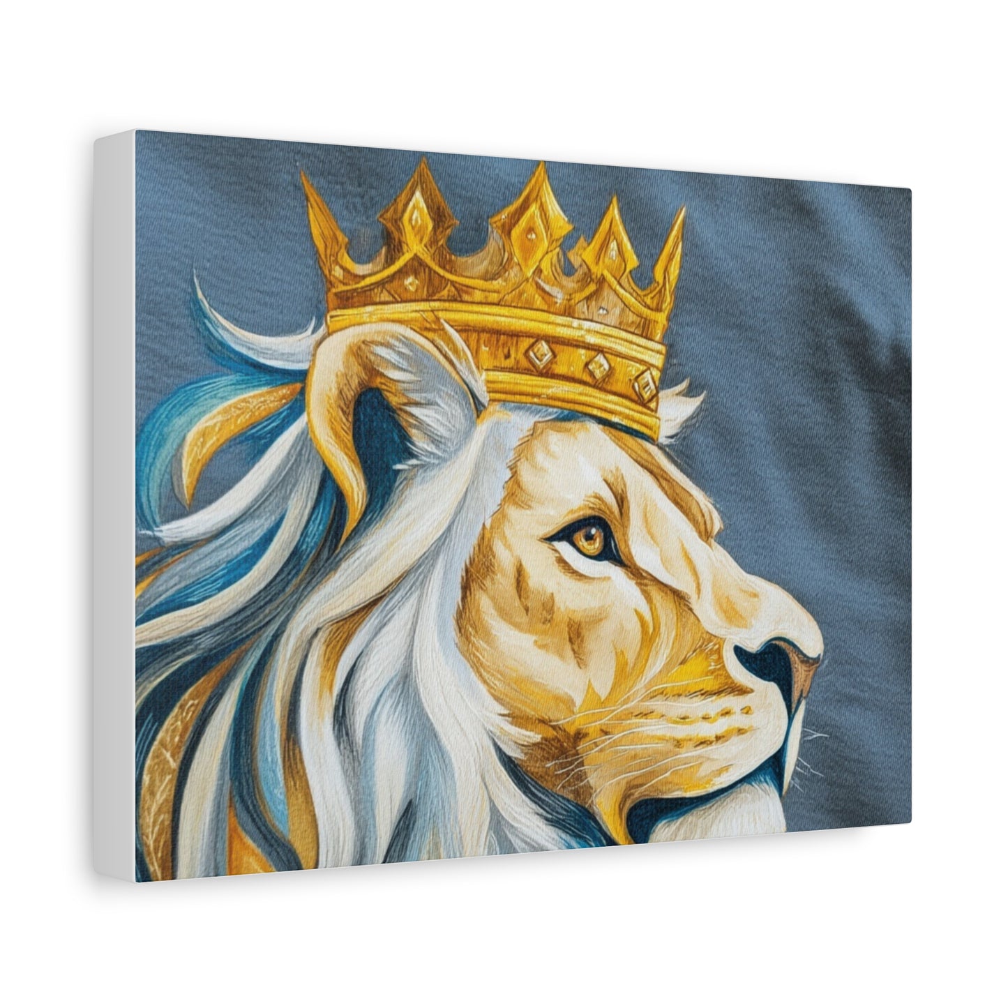 Regal Lion with Crown Canvas