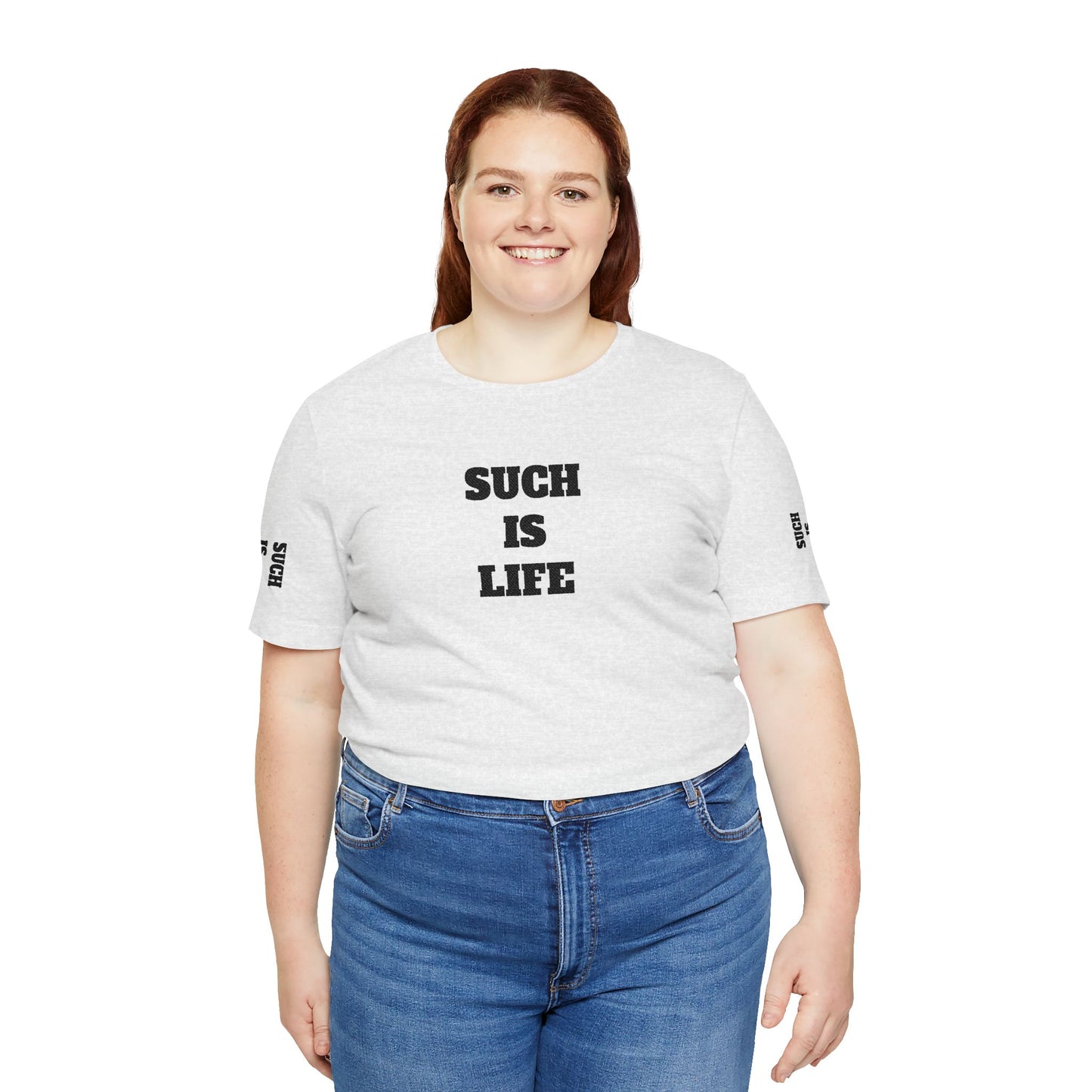 Such Is Life tee | Minimalist typographic shirt, black text on white