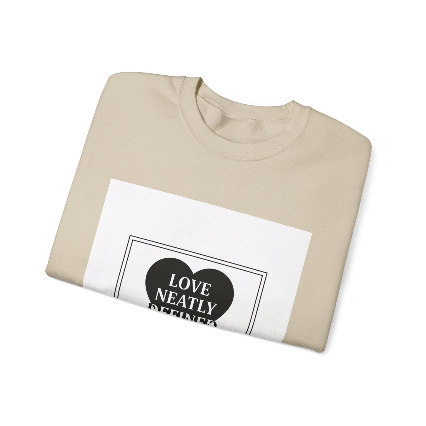Love Neatly Defined Crewneck Sweatshirt | Editorial Black and White Love Print