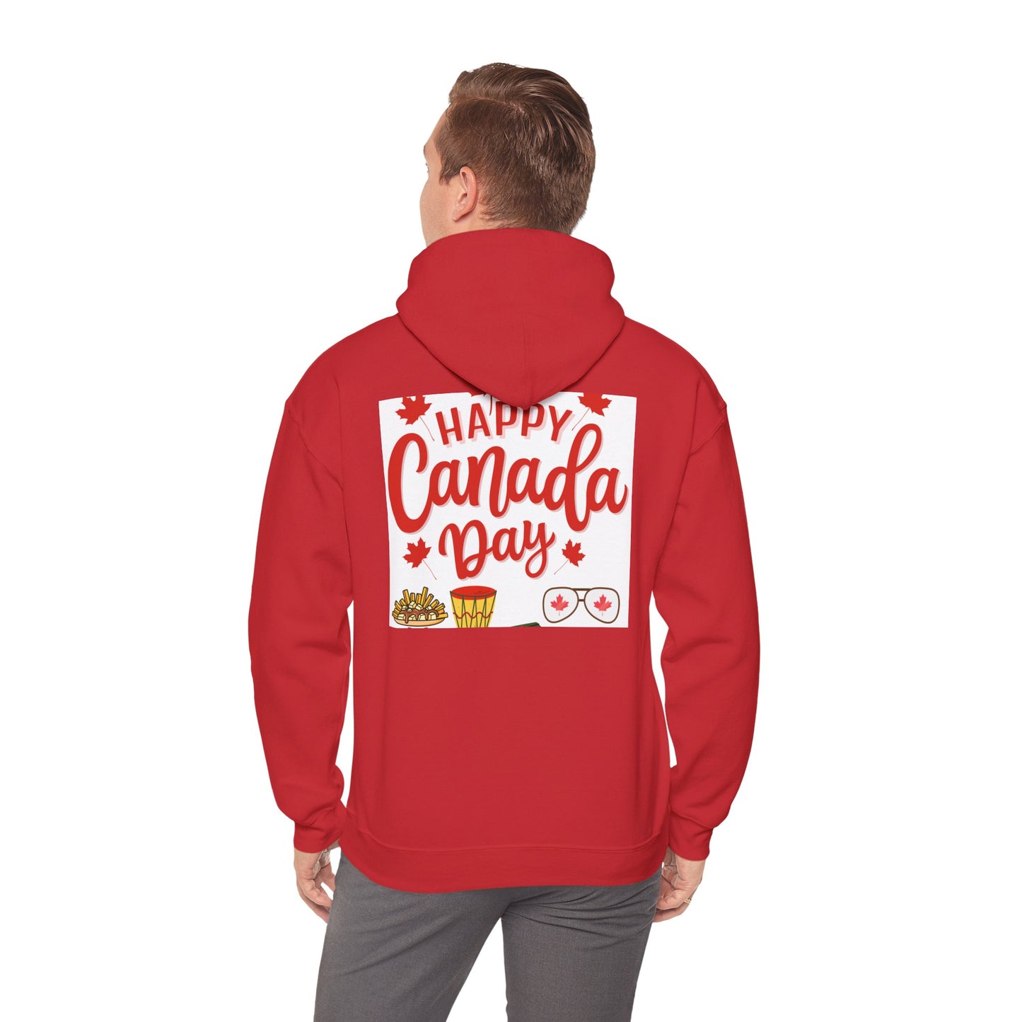 Canada Day Hoodie — "Happy Canada Day! Proud Canadian" Celebration Sweatshirt