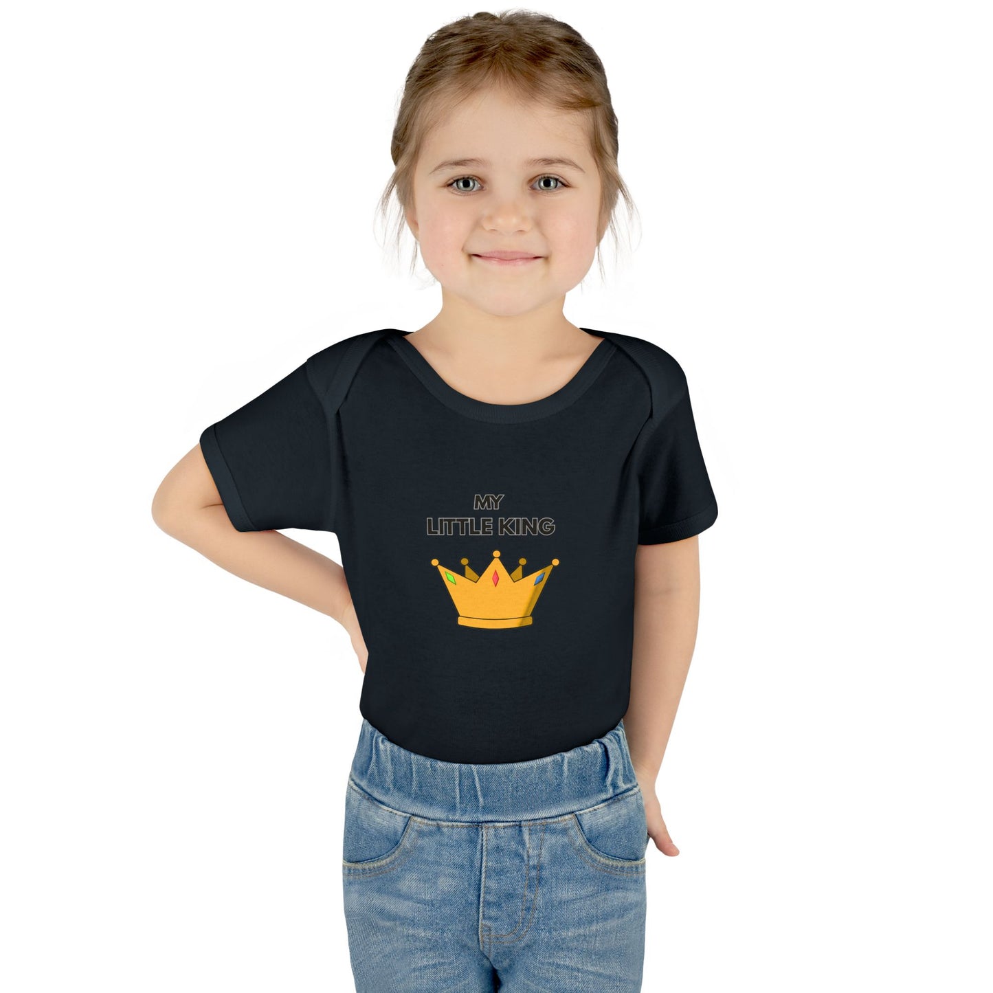 Infant Bodysuit — "My Little King" Baby Onesie