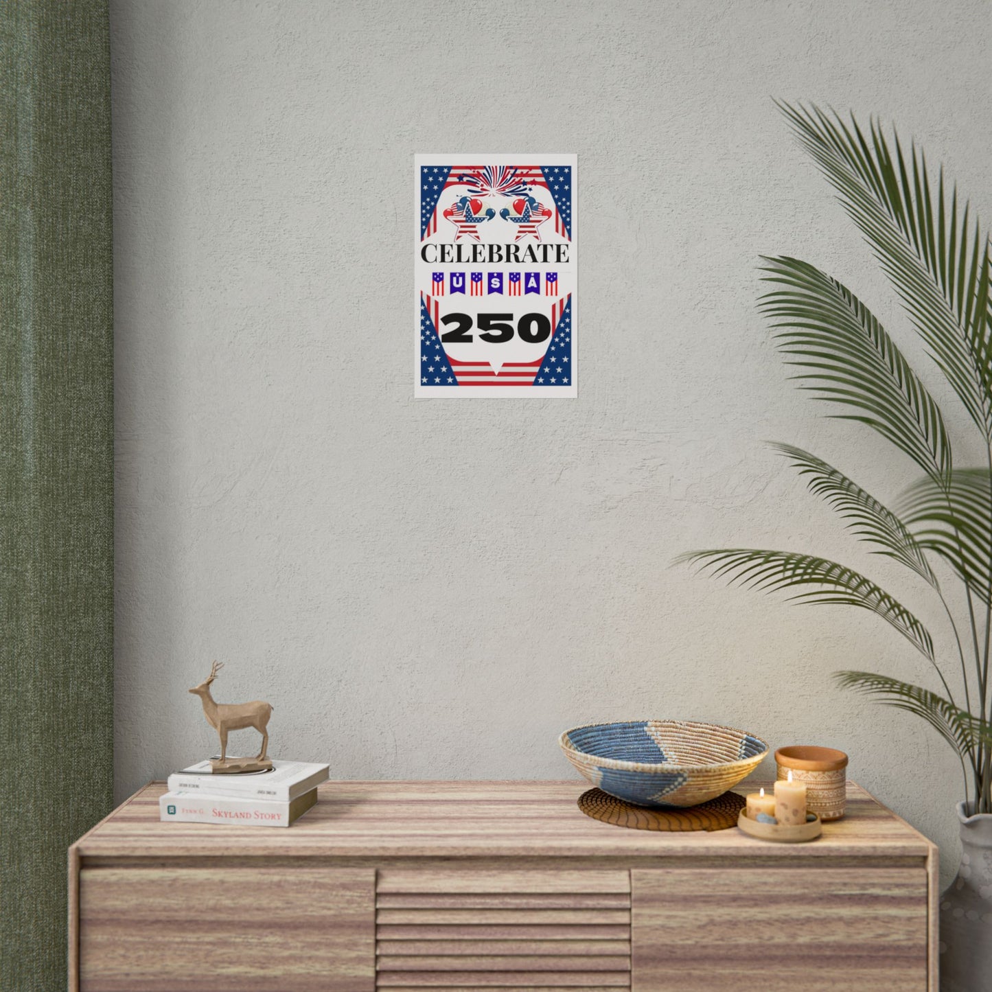 Celebrate USA 250 Rolled Poster | Patriotic Fourth of July Decor