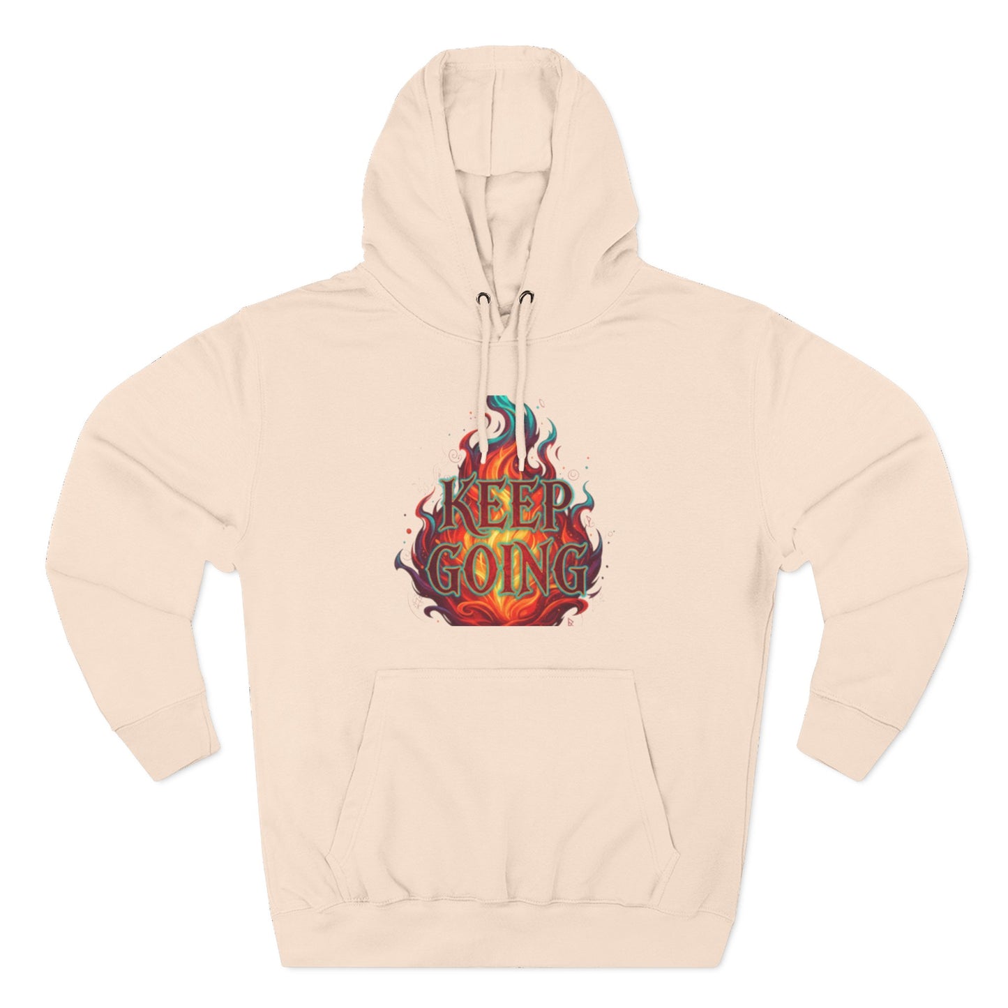 Keep Going No Excuses Hoodie | Motivational Flame Design