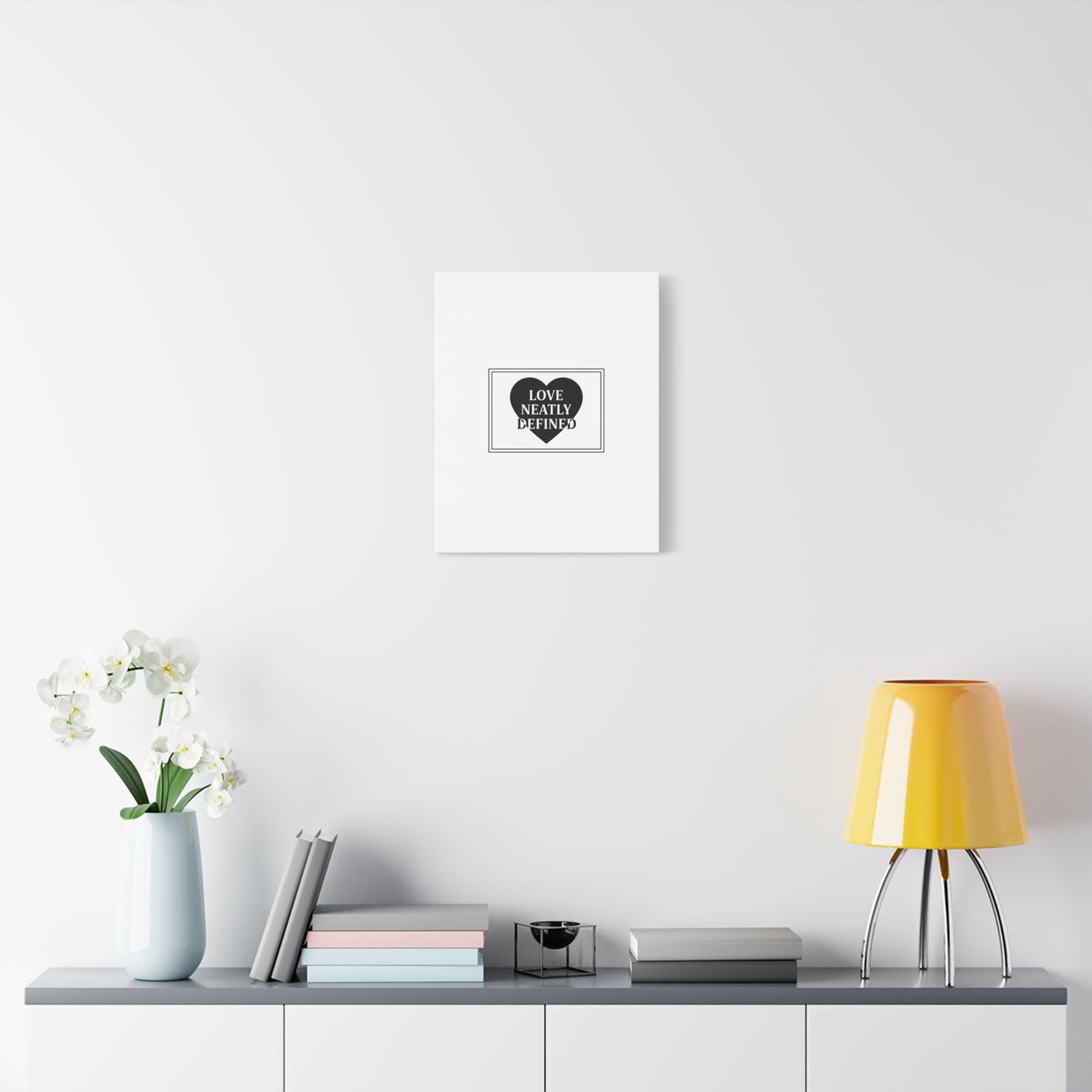 Love Neatly Defined Canvas, editorial black and white love print | elegant typography poster