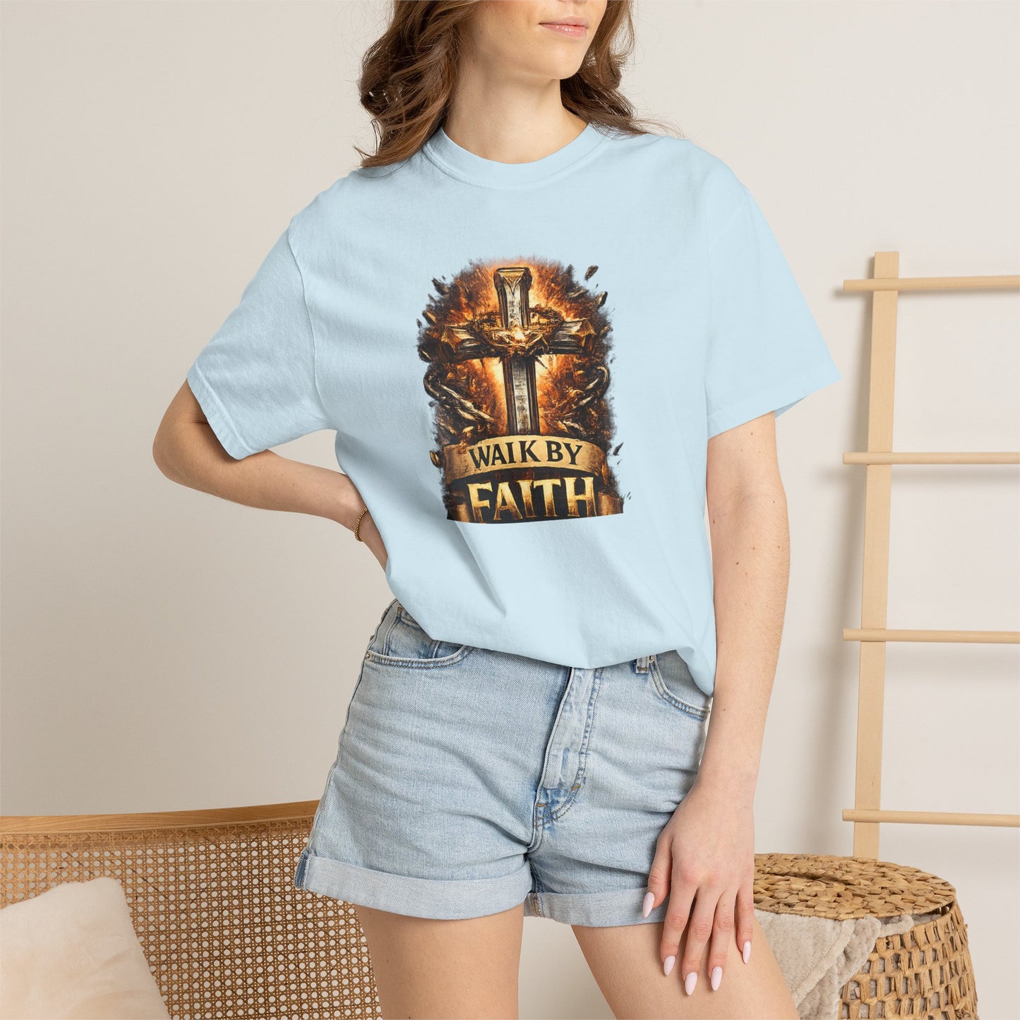 Walk By Faith T-Shirt — Christian Armor Graphic Tee