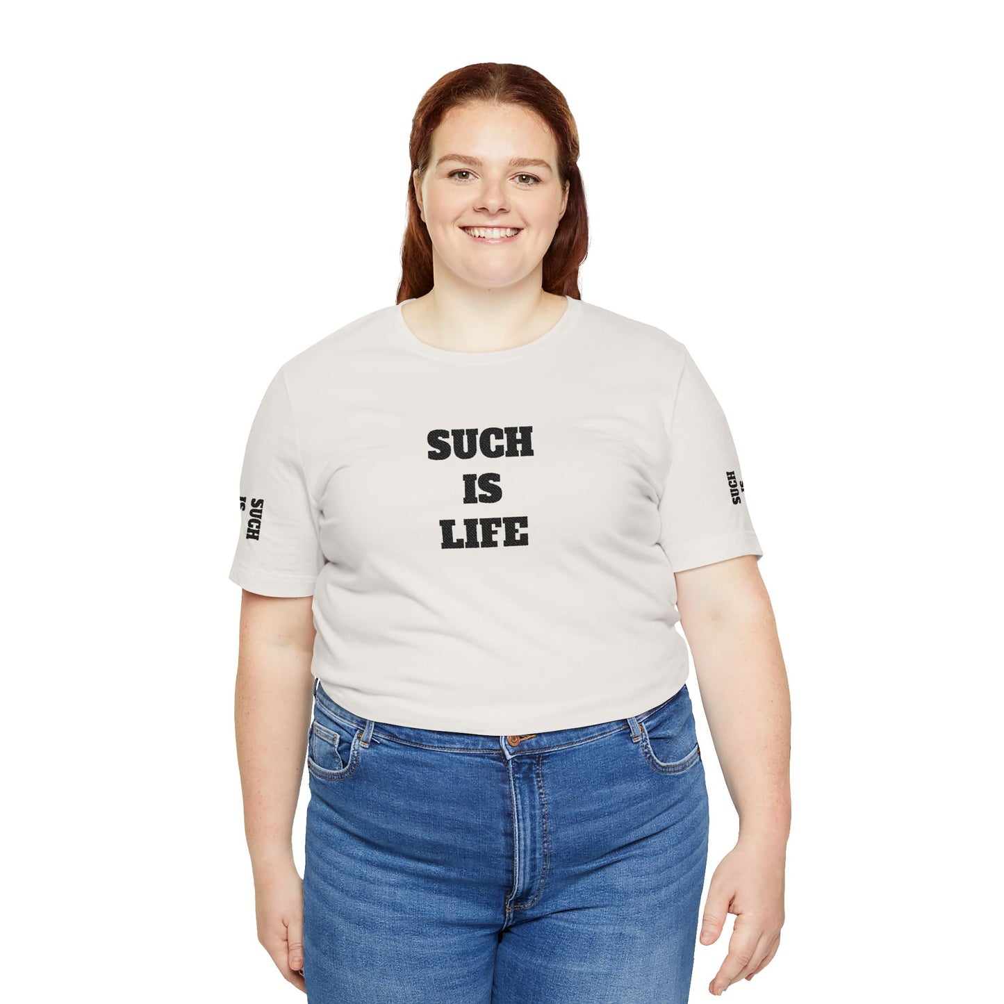 Such Is Life tee | Minimalist typographic shirt, black text on white
