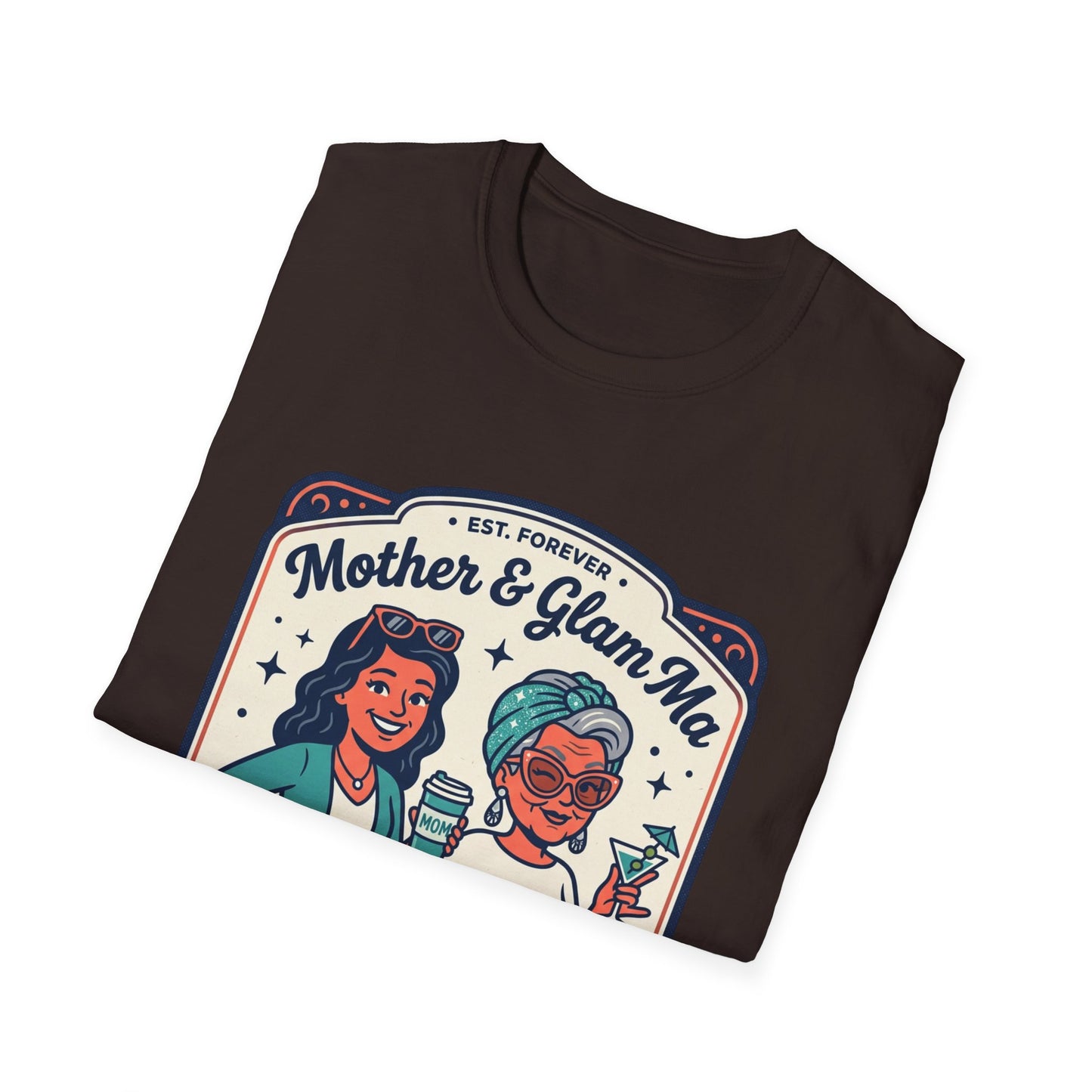Mother & Glam Ma T-Shirt — "Double Trouble Since Day One" Matching Mom Daughter Tee