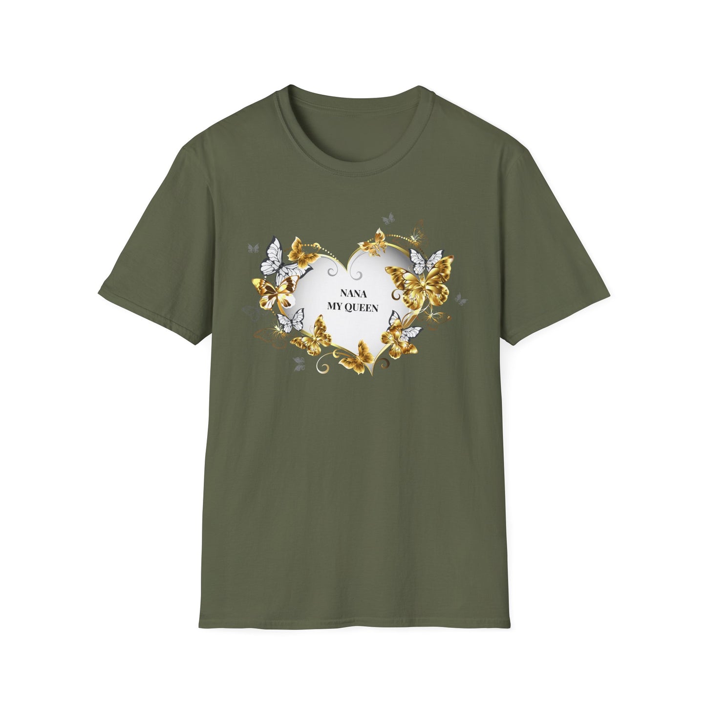 Nana My Queen Butterfly Heart T-Shirt — Grandma Mother's Day Gift