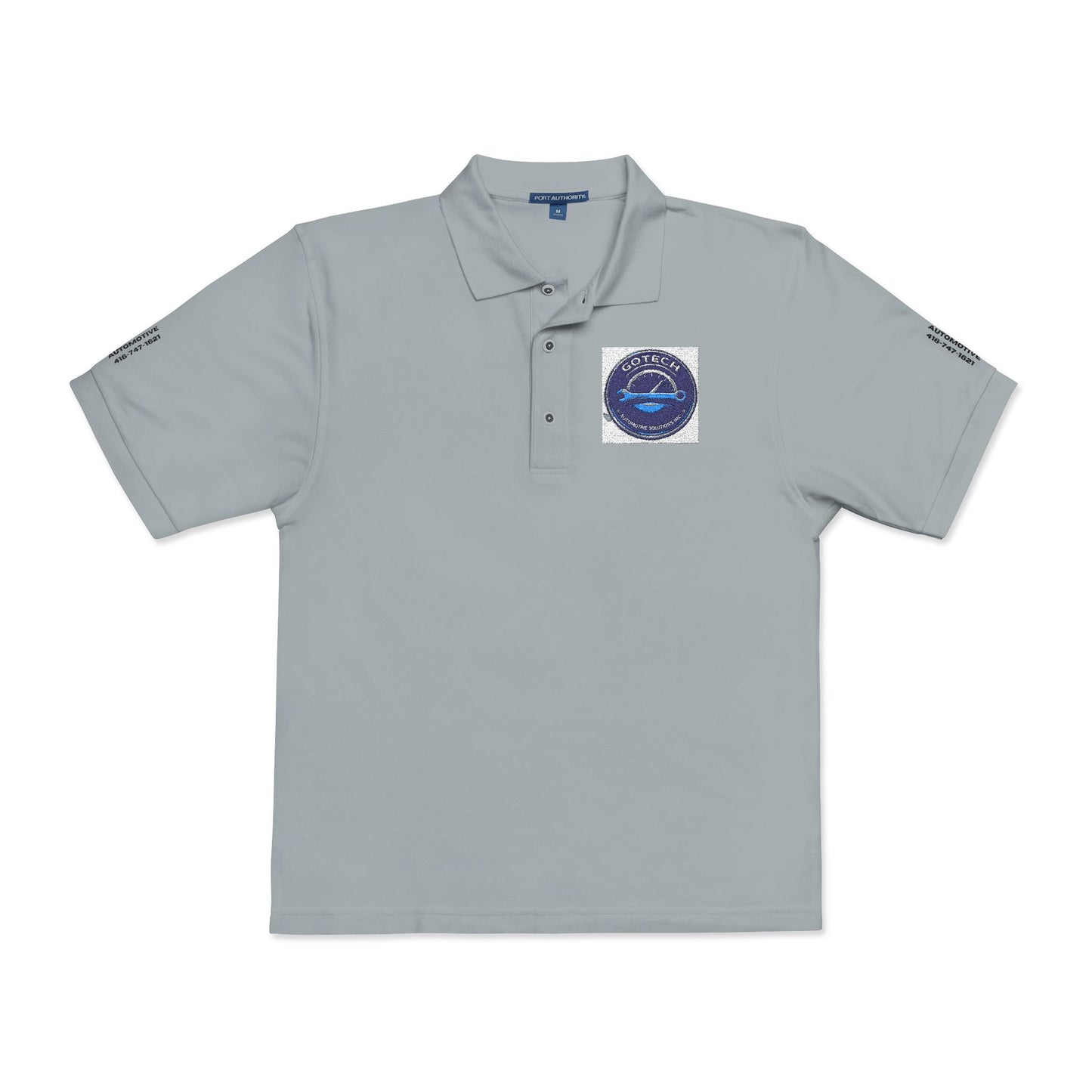 Embroidered Blue Ripple Logo Polo