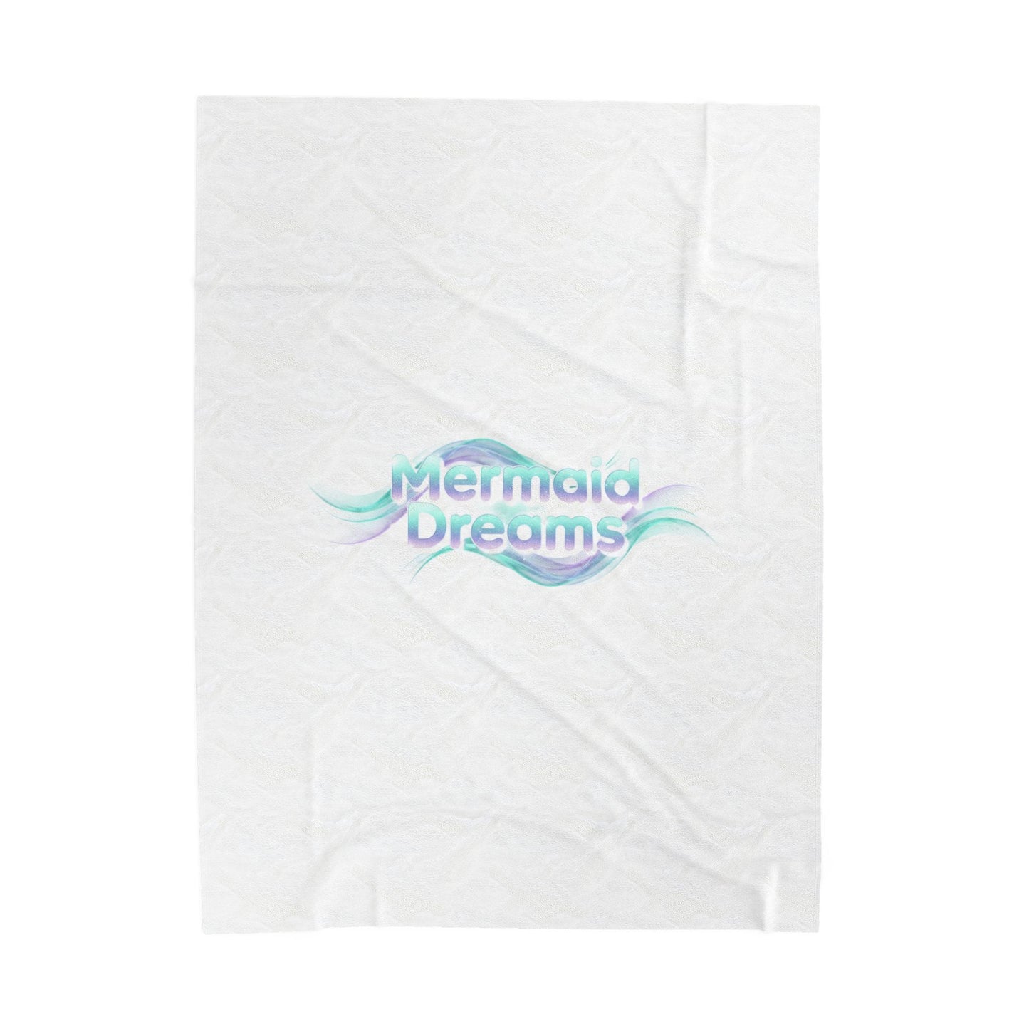 Mermaid Dreams Blanket | iridescent text, pearly word accent