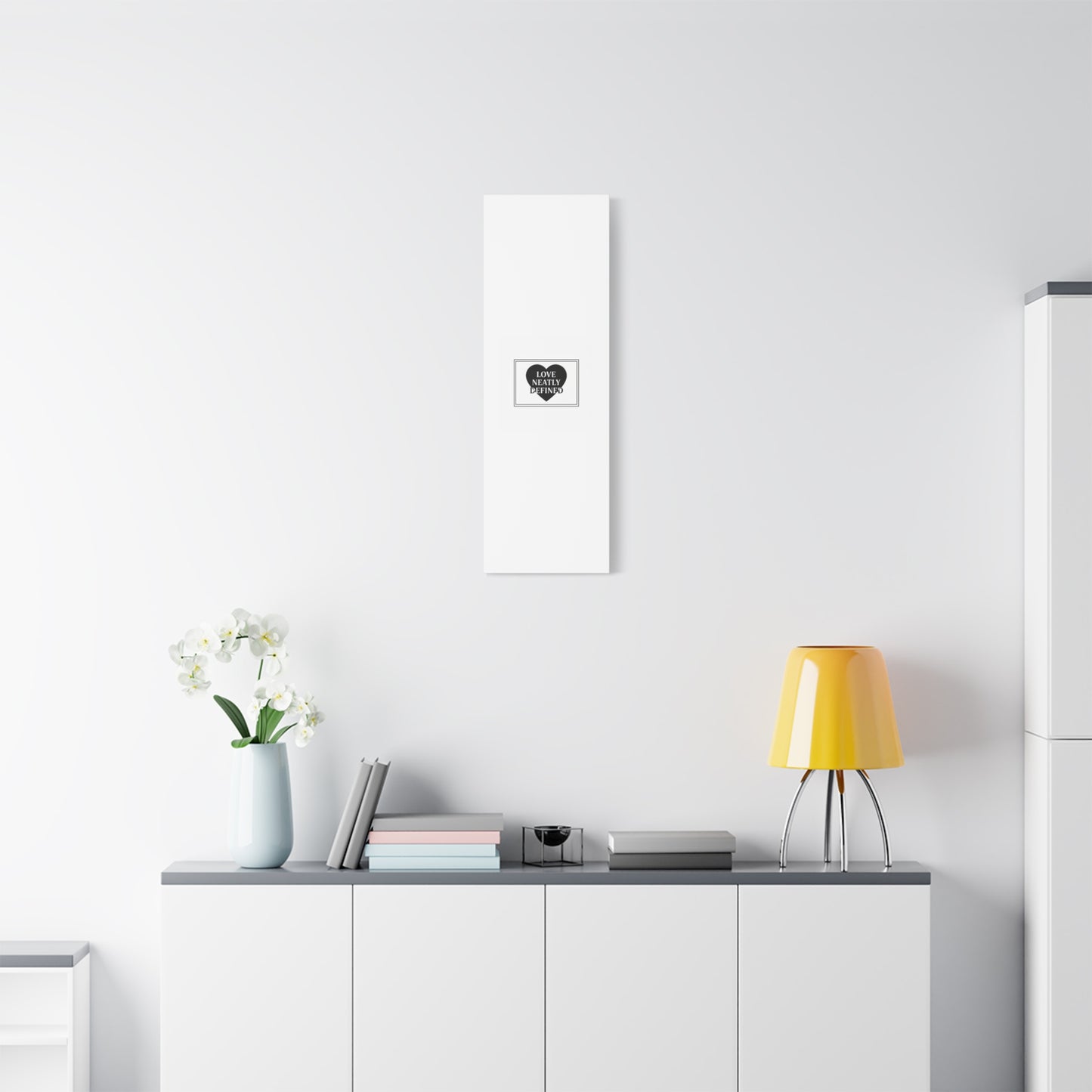Love Neatly Defined Canvas, editorial black and white love print | elegant typography poster