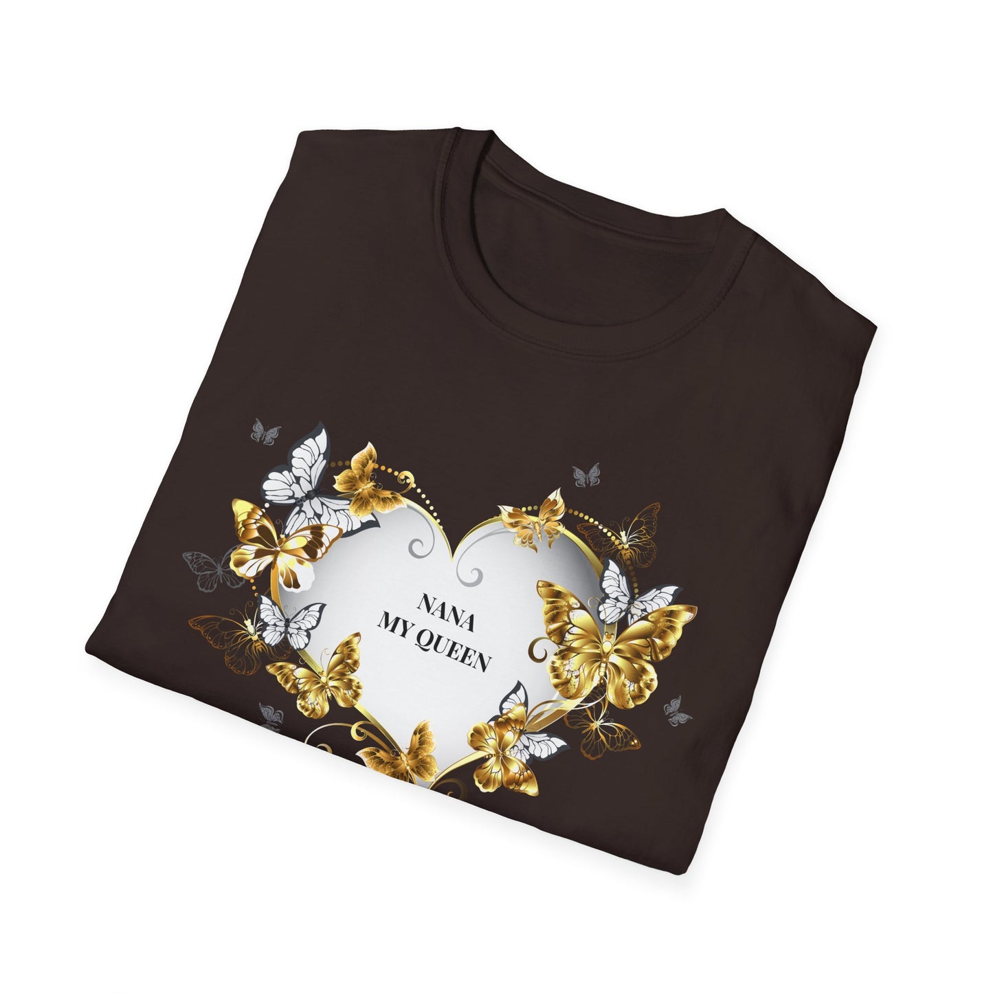 Nana My Queen Butterfly Heart T-Shirt — Grandma Mother's Day Gift