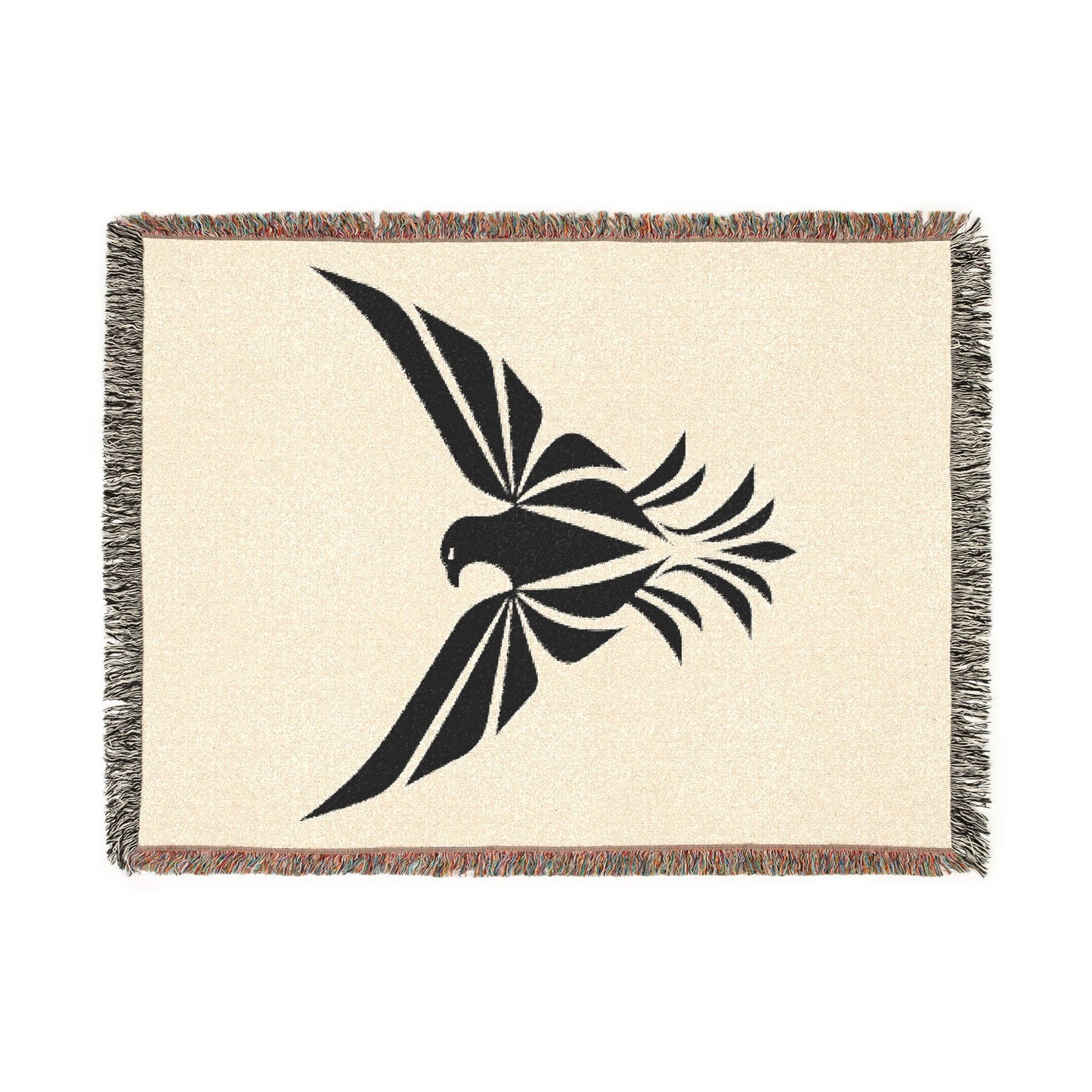 Tribal Eagle Woven Blanket | Southwestern Bird Throw