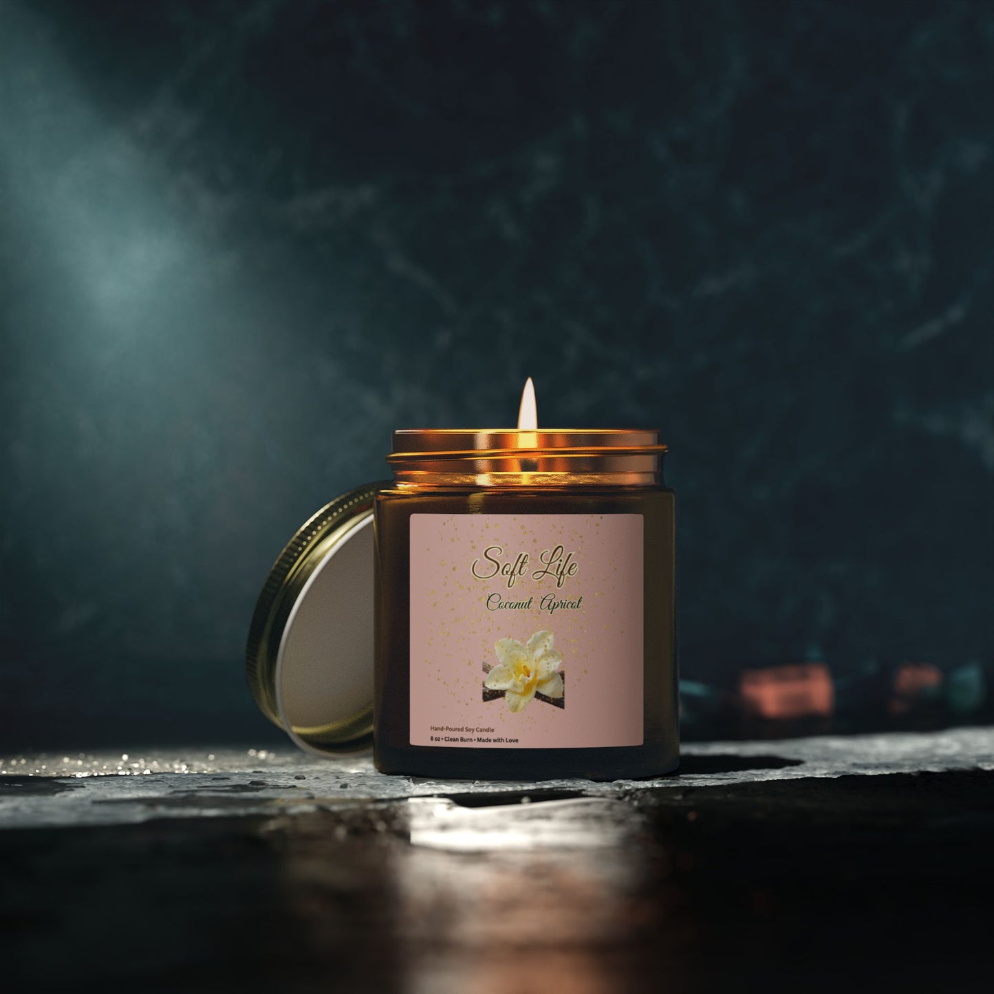 Scented Candles, Coconut Apricot Wax (4oz, 9oz)