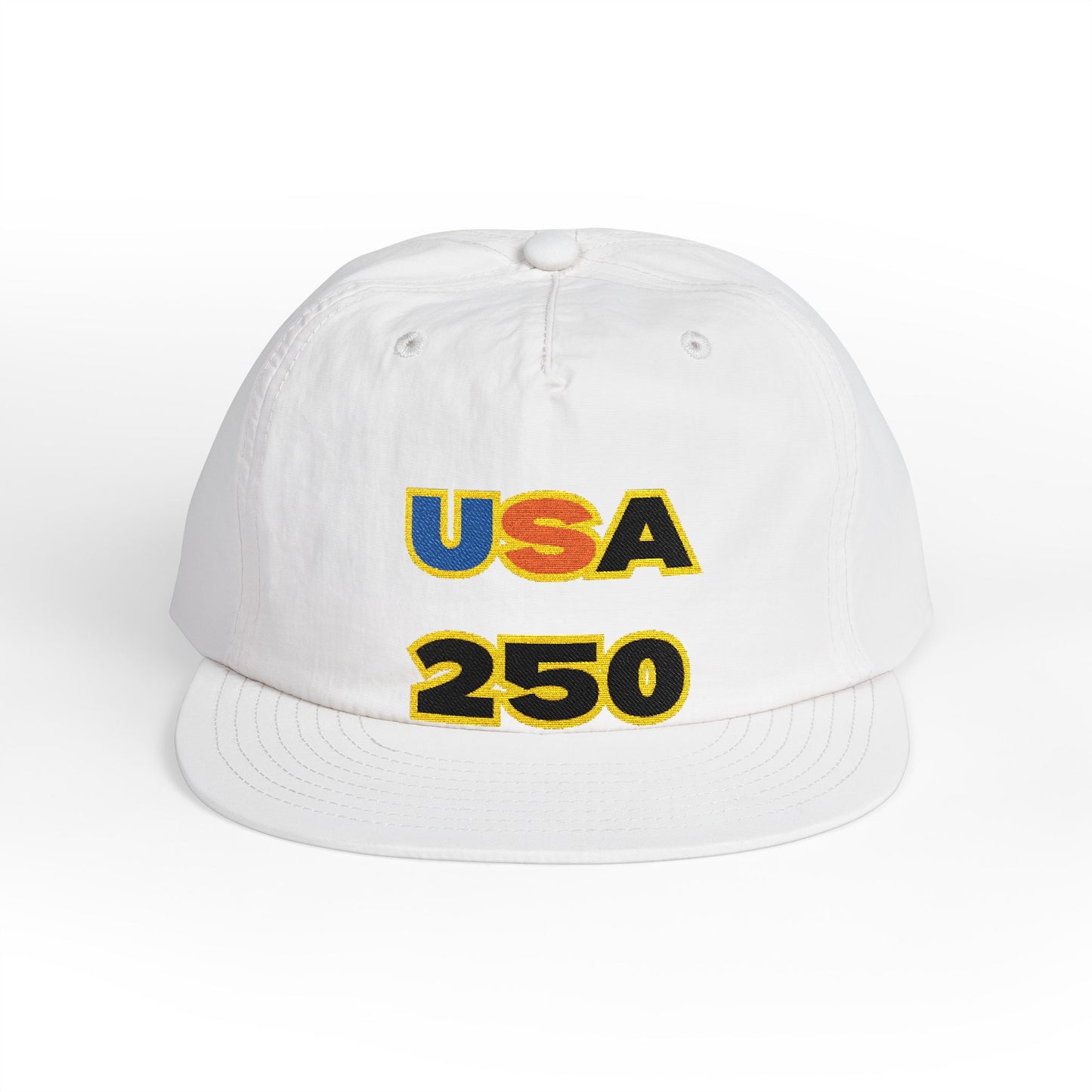 USA 250 Surf Cap | Embroidered Trucker Hat, White Snapback