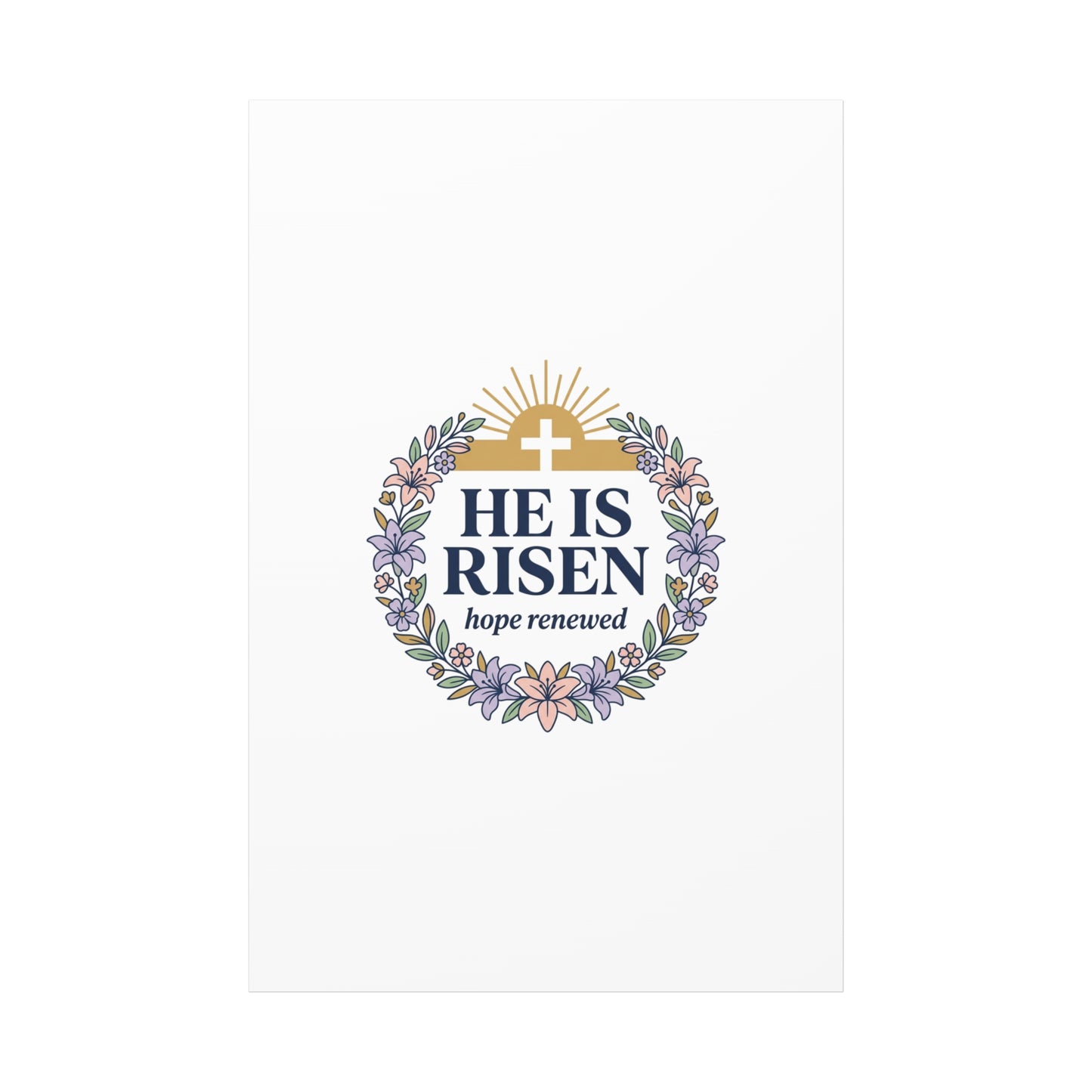 He Is Risen Canvas | Christian Easter Wall Art, Resurrection Scripture