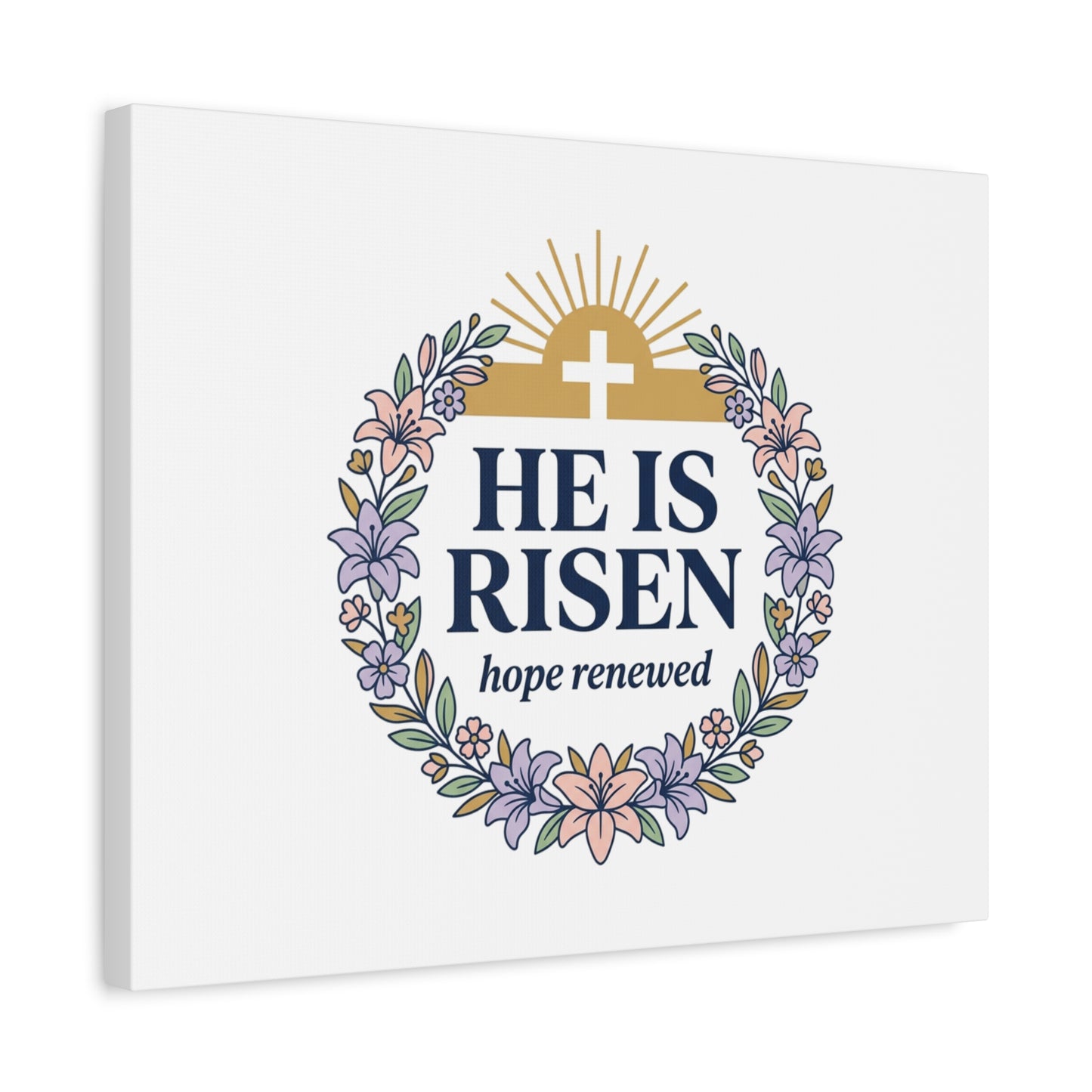 He Is Risen Canvas | Christian Easter Wall Art, Resurrection Scripture