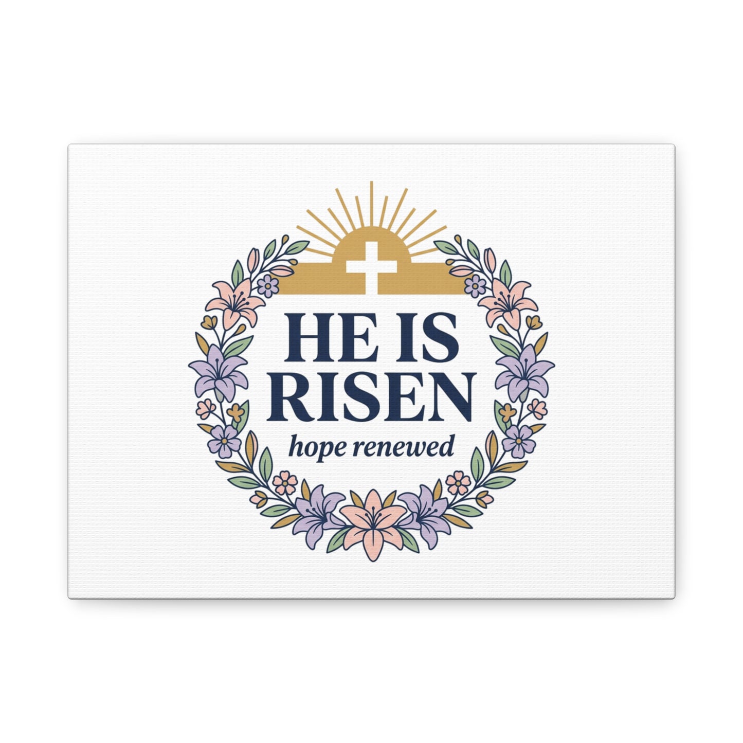 He Is Risen Canvas | Christian Easter Wall Art, Resurrection Scripture
