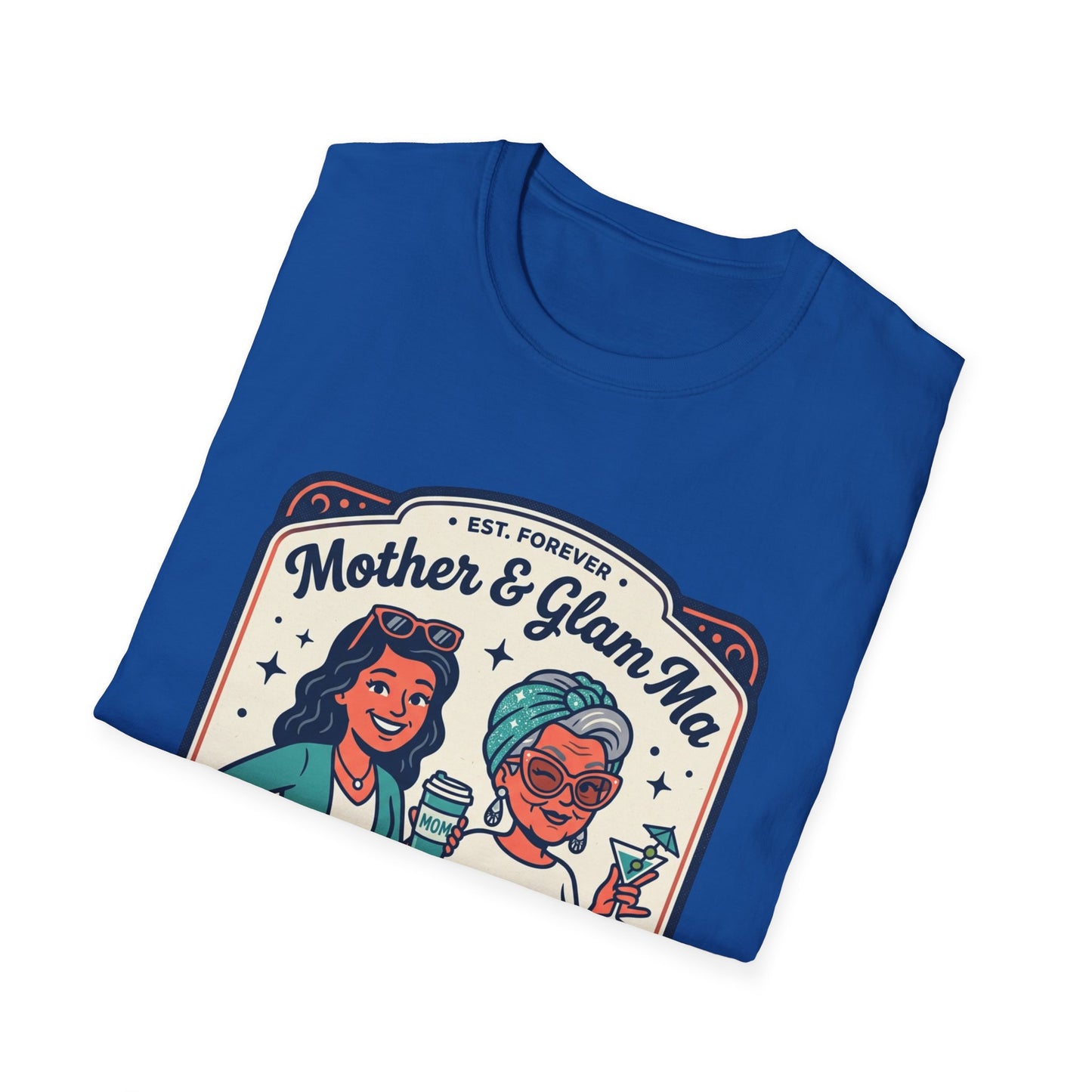 Mother & Glam Ma T-Shirt — "Double Trouble Since Day One" Matching Mom Daughter Tee