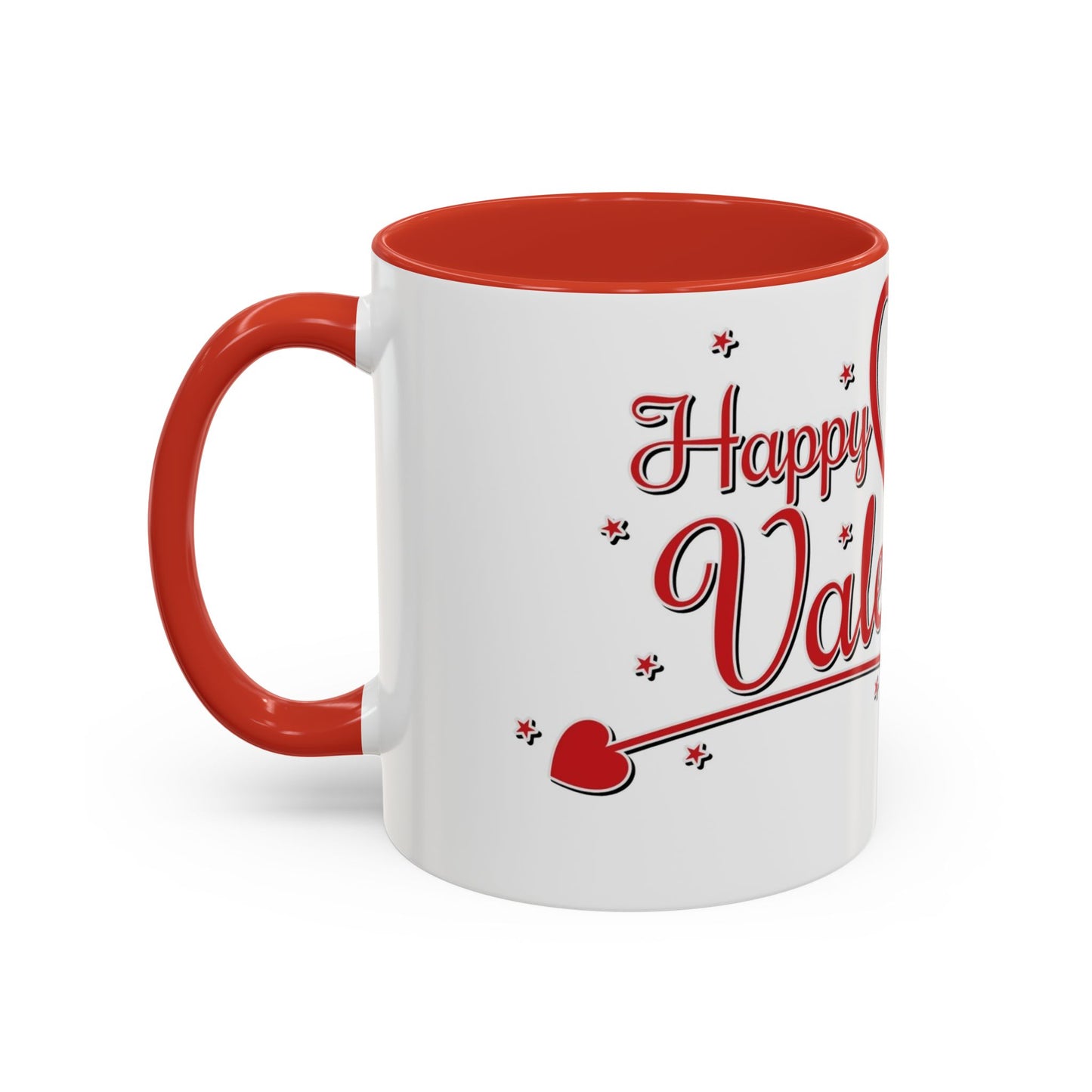 Happy Valentine's Day Heart Design Mug | Accent Coffee Mug 11oz/15oz