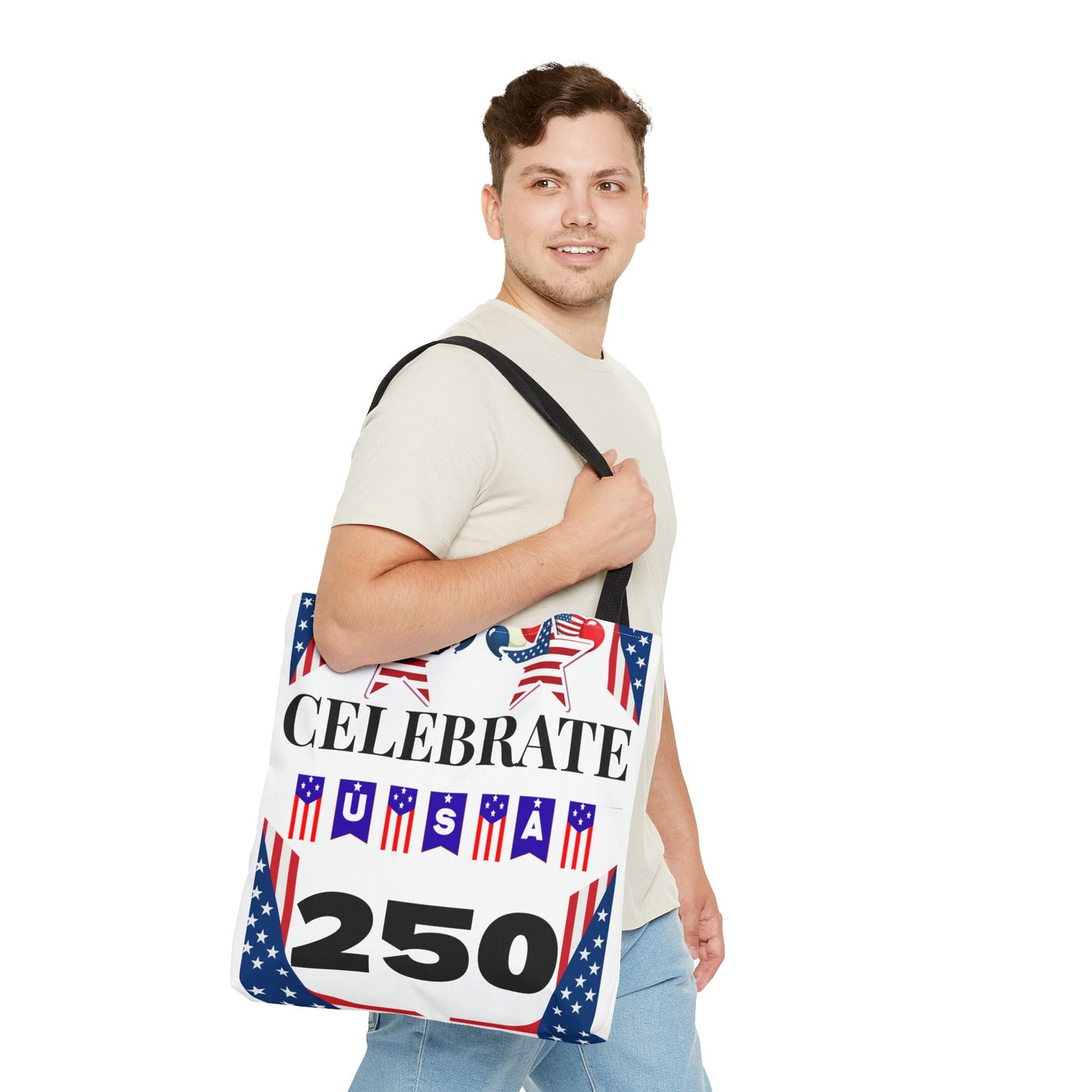 Celebrate USA 250 Tote Bag | 4th of July bag for firework