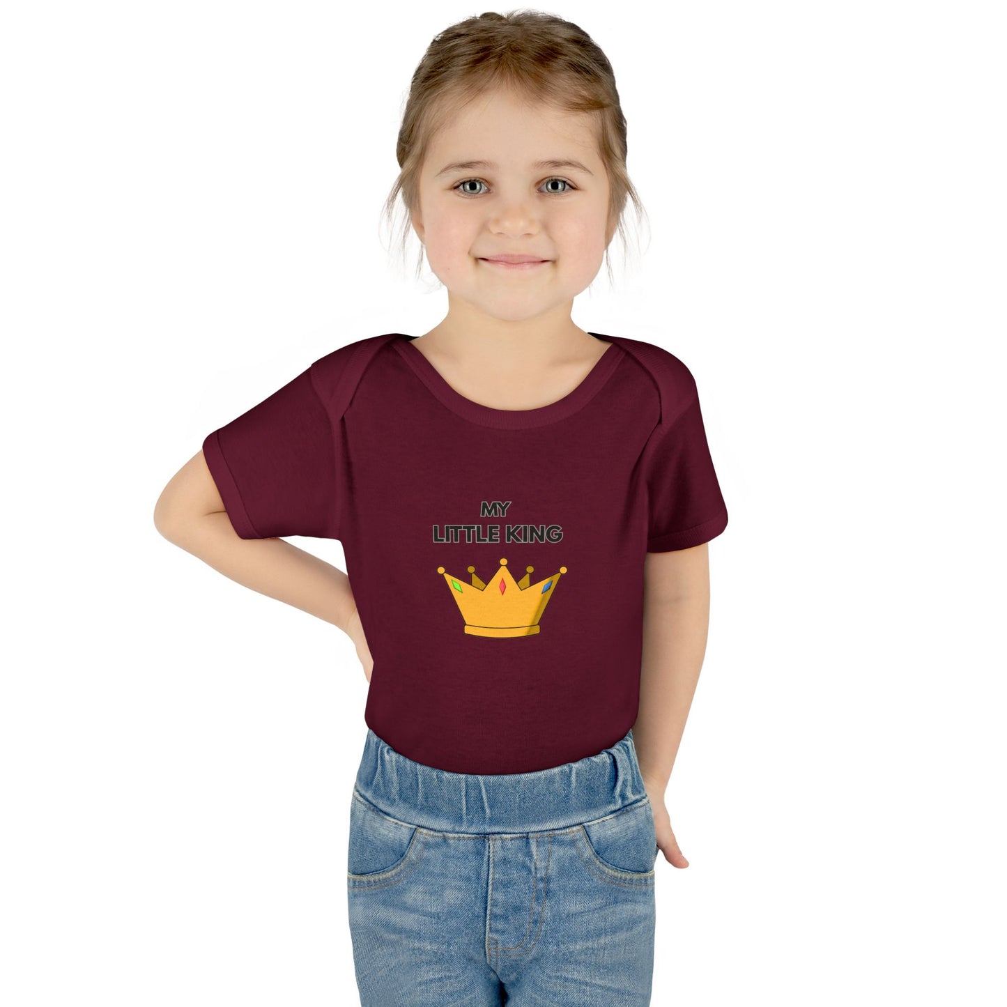 Infant Bodysuit — "My Little King" Baby Onesie