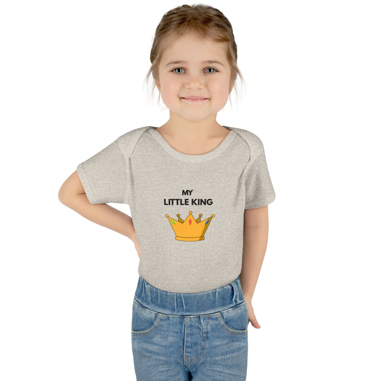 Infant Bodysuit — "My Little King" Baby Onesie