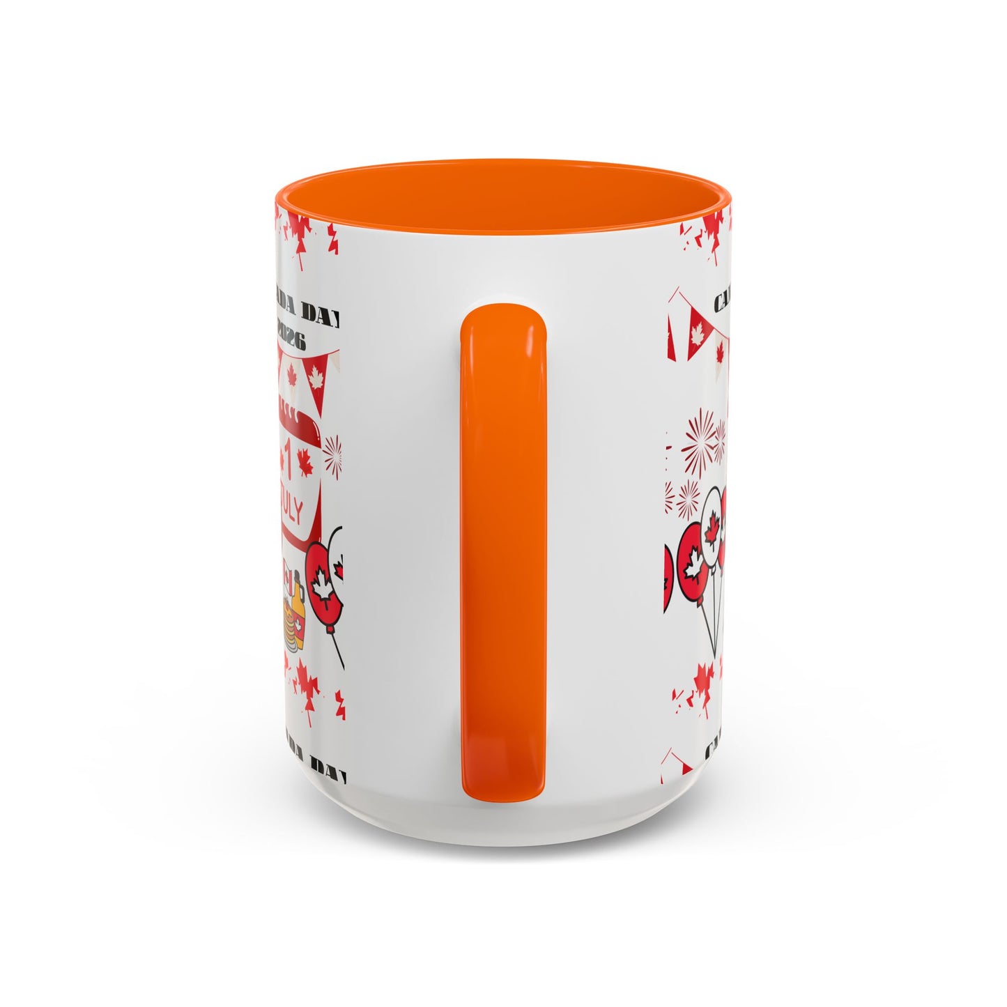 Canada Day Coffee Mug - 1 July 2026 Red Maple Balloon Accent Mug