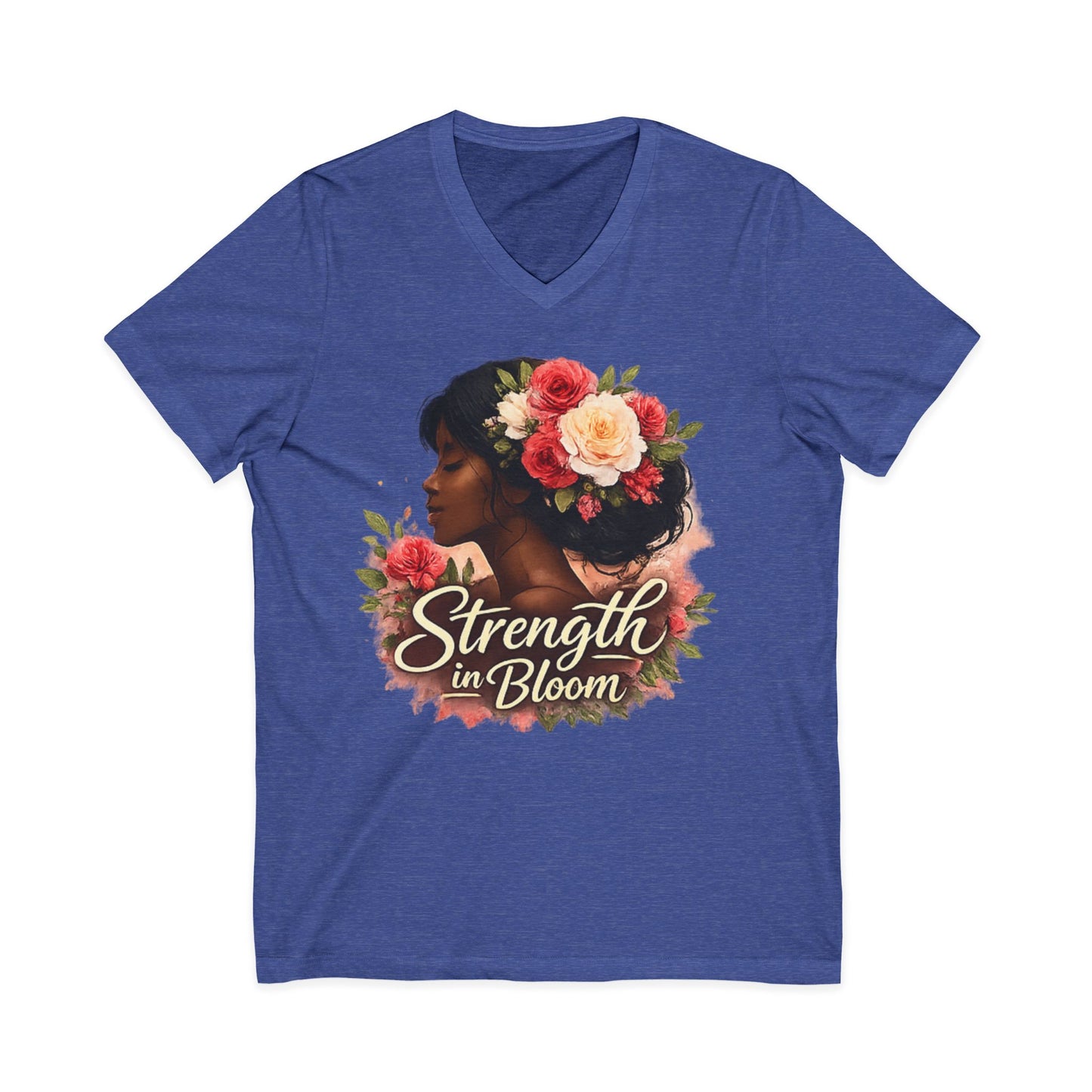 Strength in Bloom V-Neck Tee