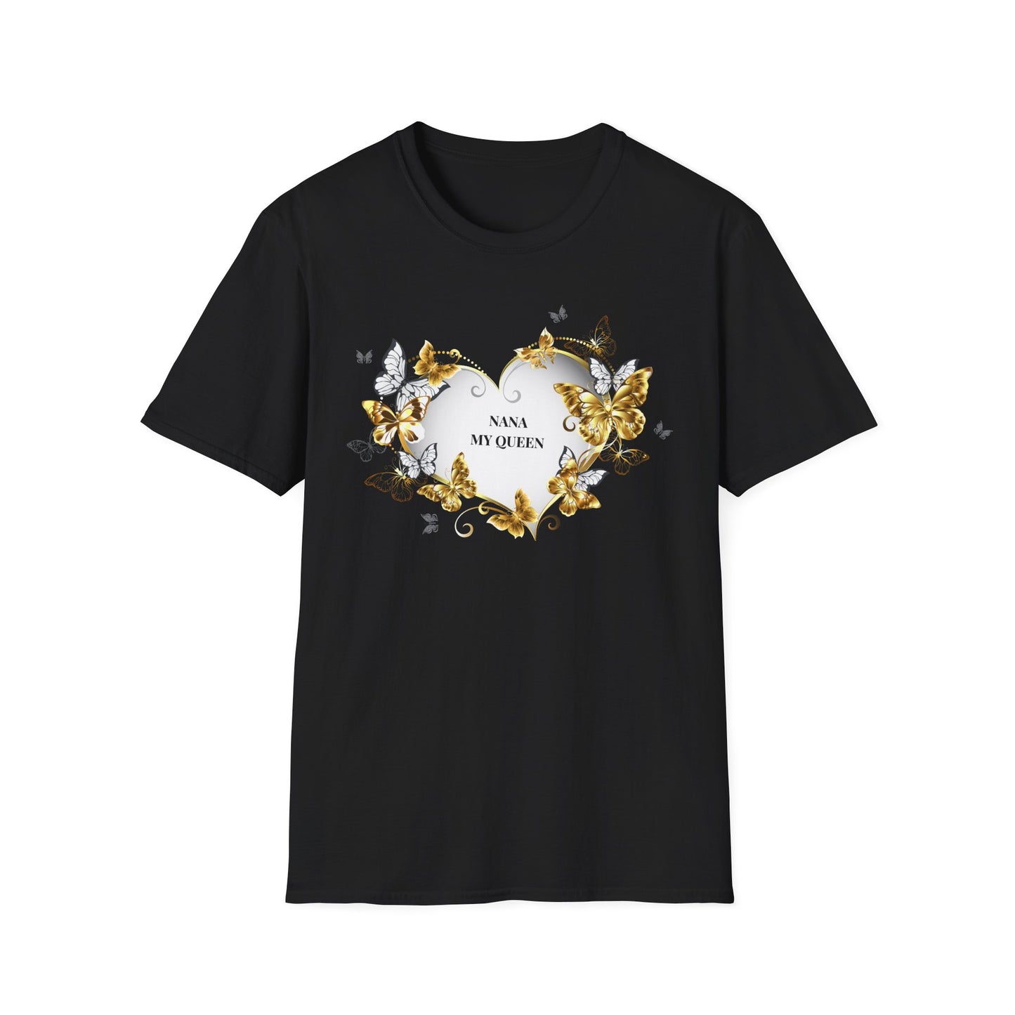 Nana My Queen Butterfly Heart T-Shirt — Grandma Mother's Day Gift