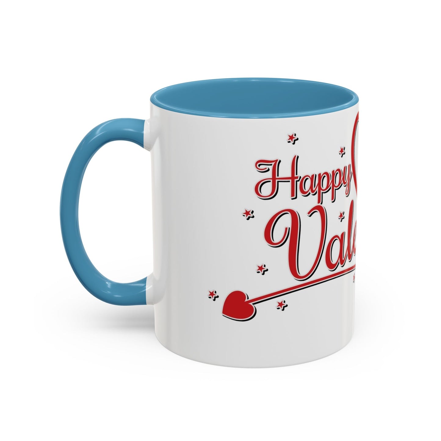 Happy Valentine's Day Heart Design Mug | Accent Coffee Mug 11oz/15oz