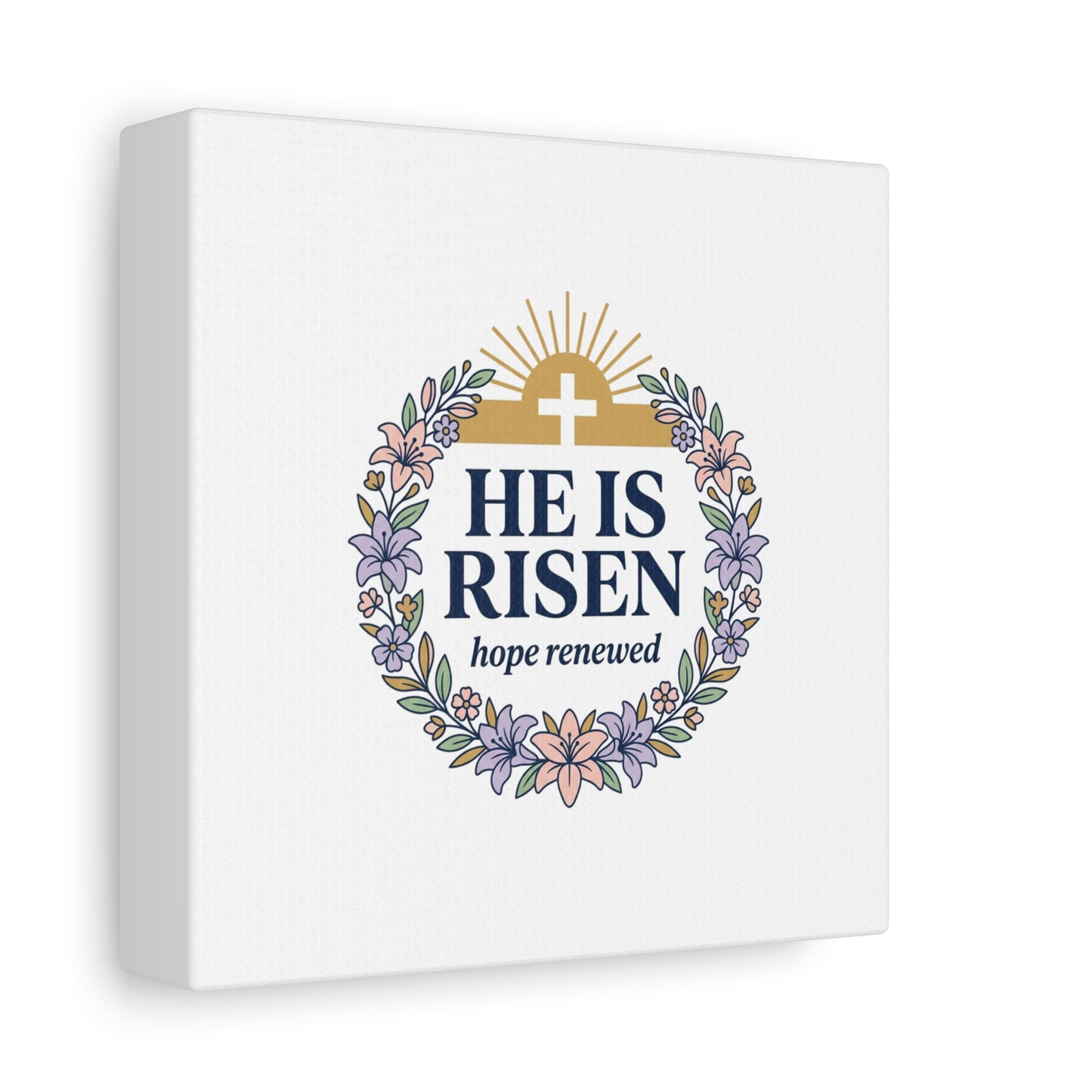 He Is Risen Canvas | Christian Easter Wall Art, Resurrection Scripture