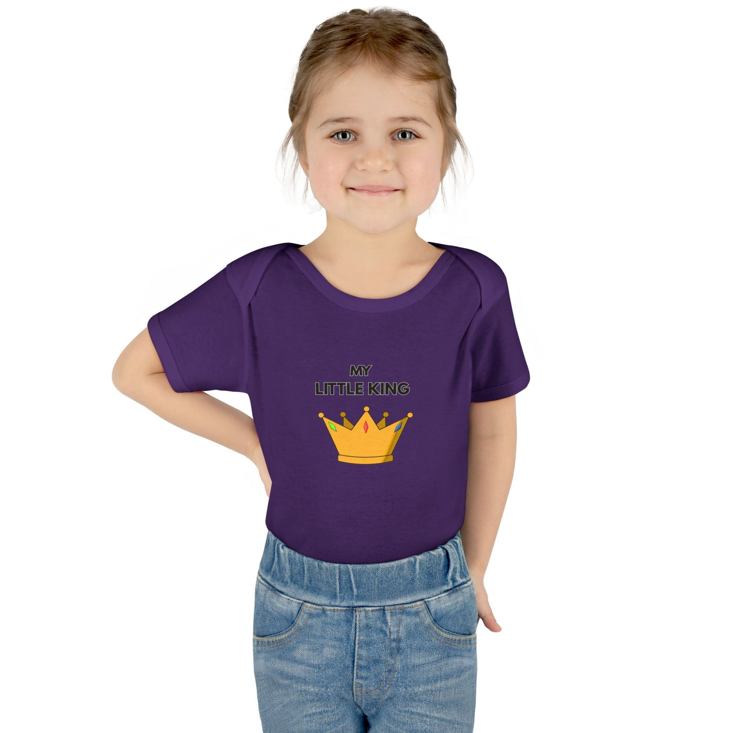 Infant Bodysuit — "My Little King" Baby Onesie