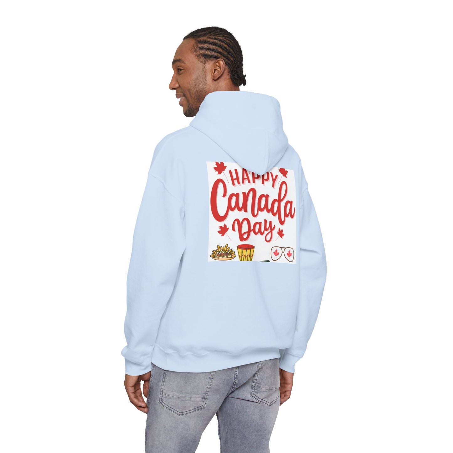Canada Day Hoodie — "Happy Canada Day! Proud Canadian" Celebration Sweatshirt
