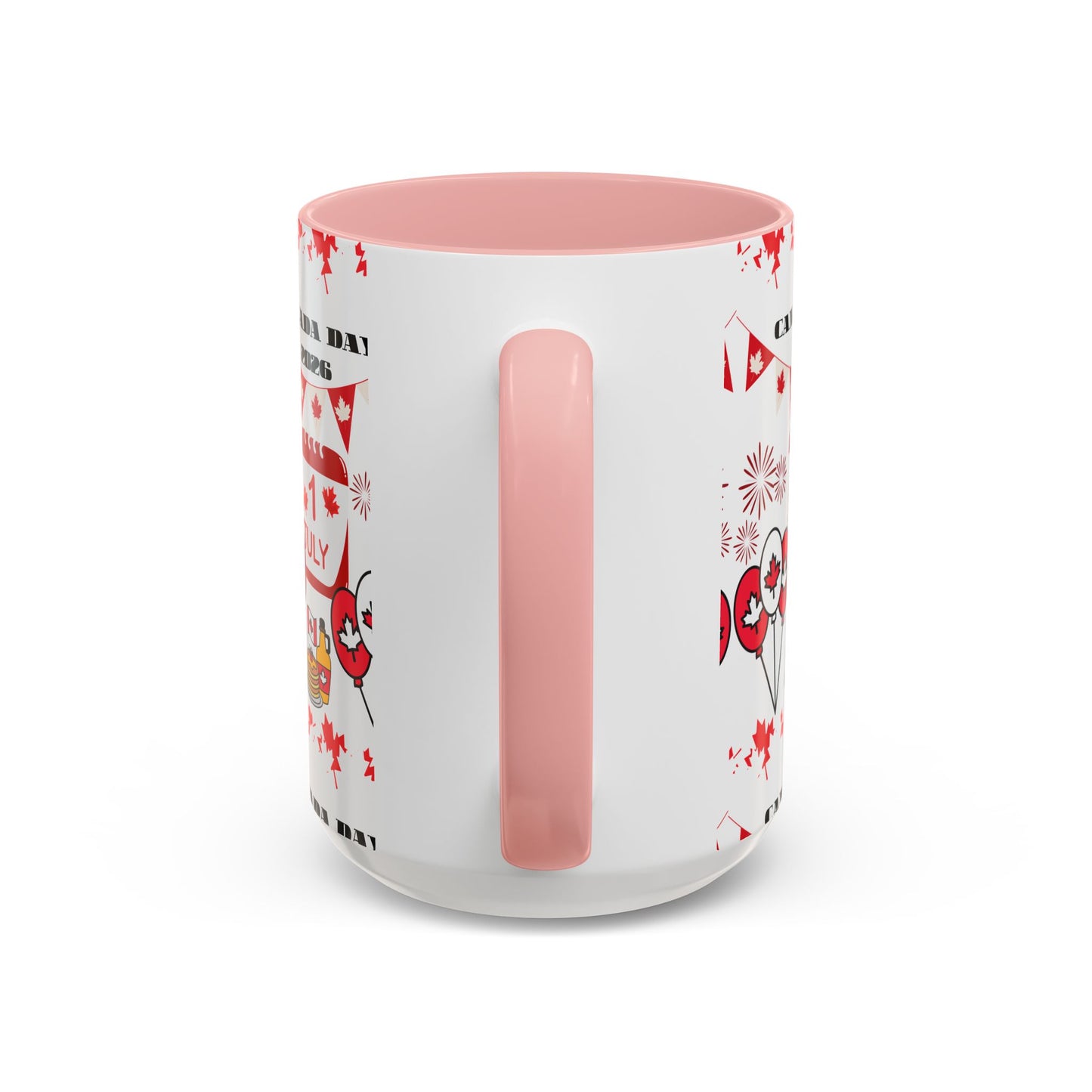 Canada Day Coffee Mug - 1 July 2026 Red Maple Balloon Accent Mug