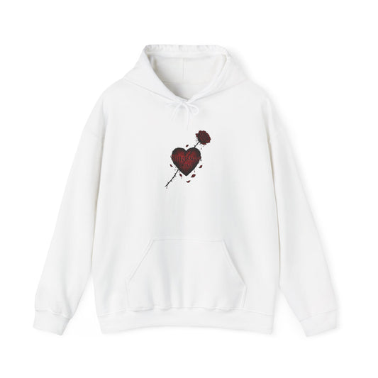 Bleeding Heart Sketch Hoodie | goth valentine, dark romance