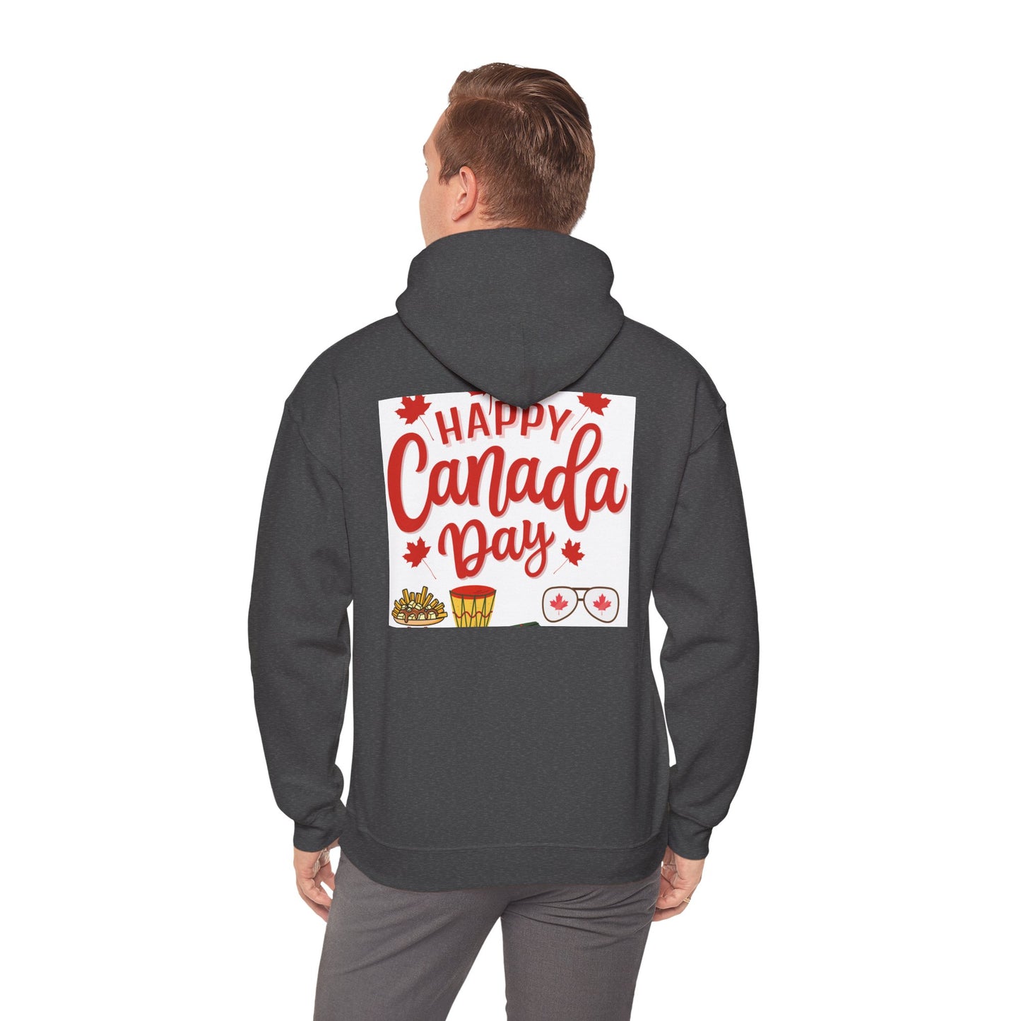 Canada Day Hoodie — "Happy Canada Day! Proud Canadian" Celebration Sweatshirt
